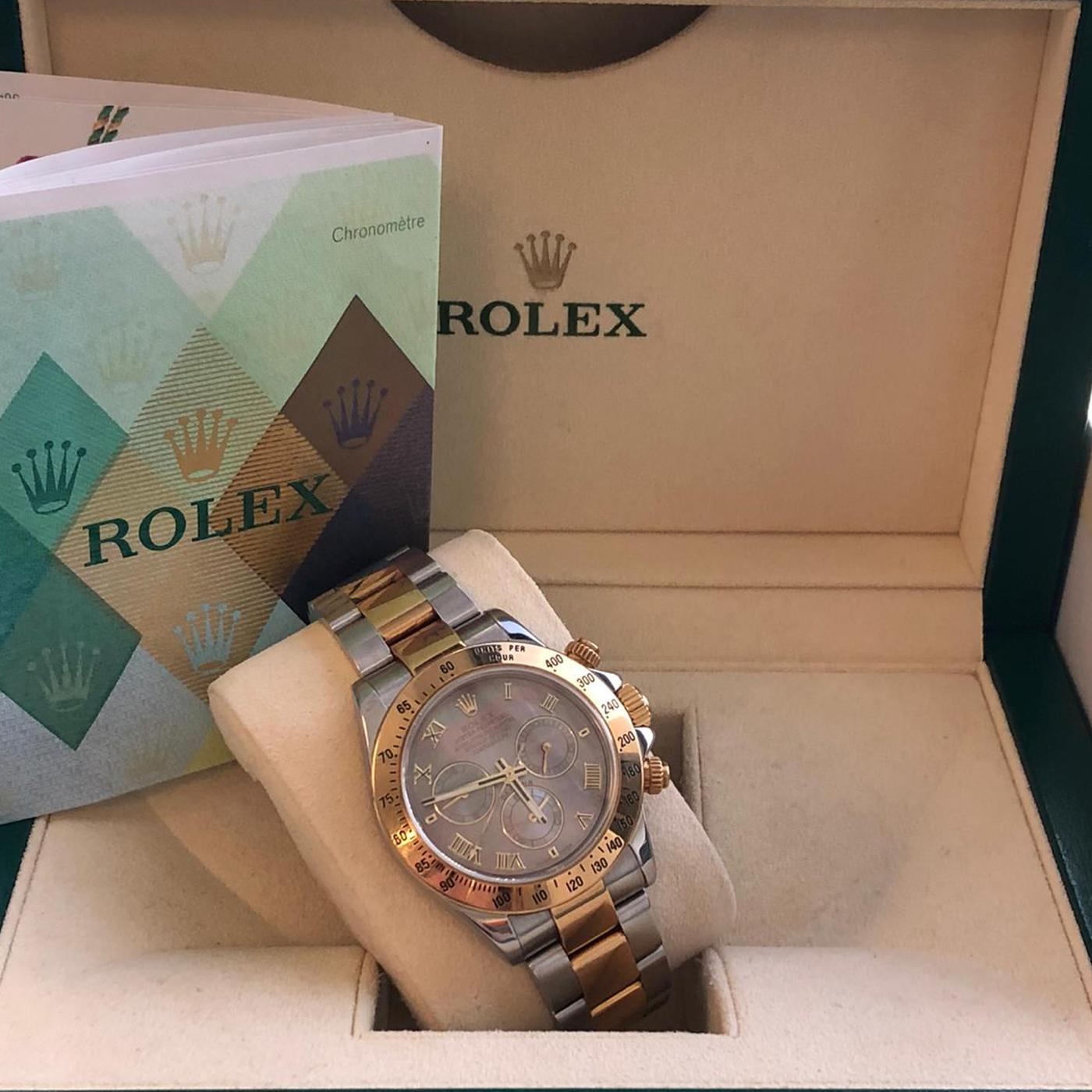 Rolex Daytona 116523 Stainless Steel 18k Yellow Gold  Mother of Pearl Dial 2