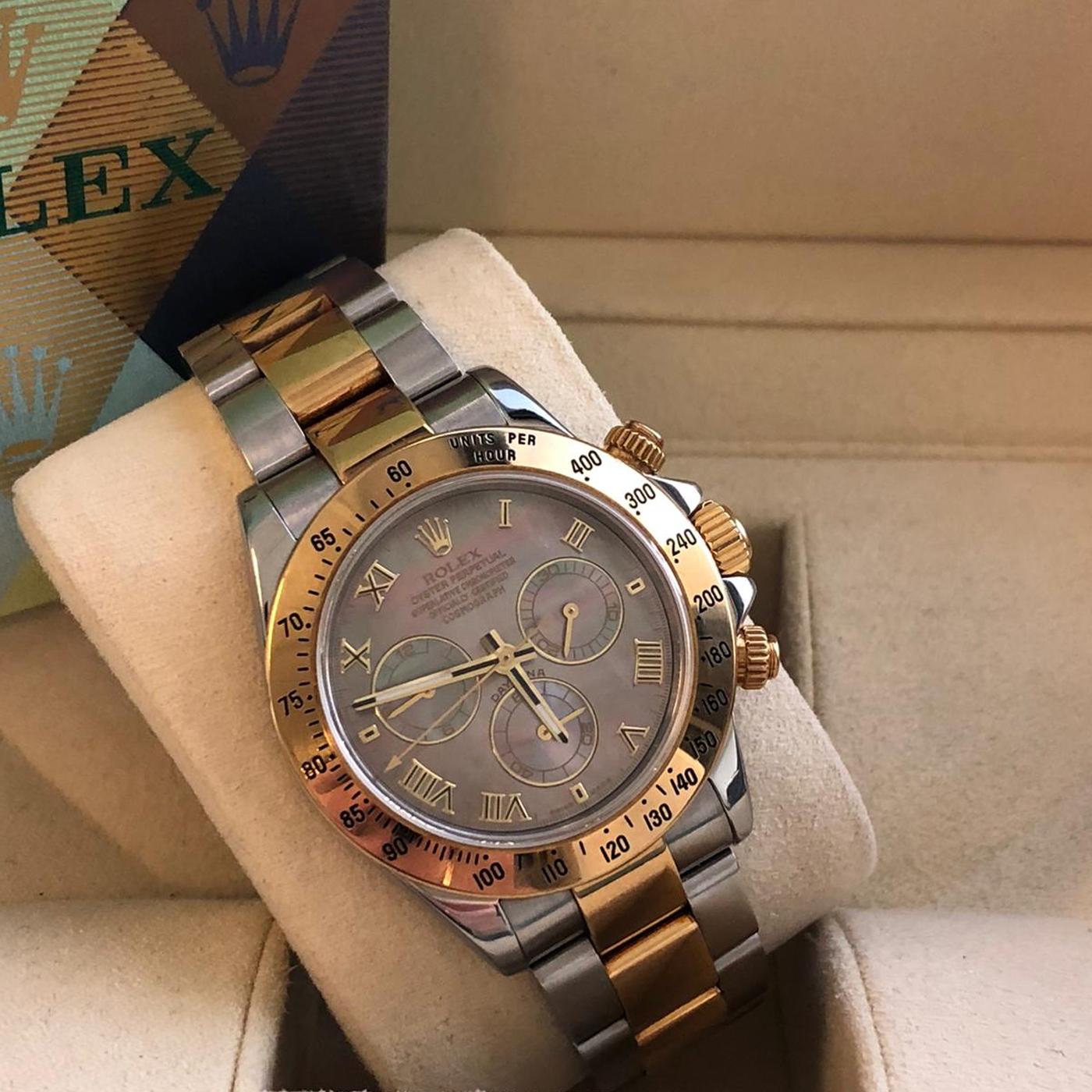 Rolex Daytona 116523 Stainless Steel 18k Yellow Gold  Mother of Pearl Dial 3