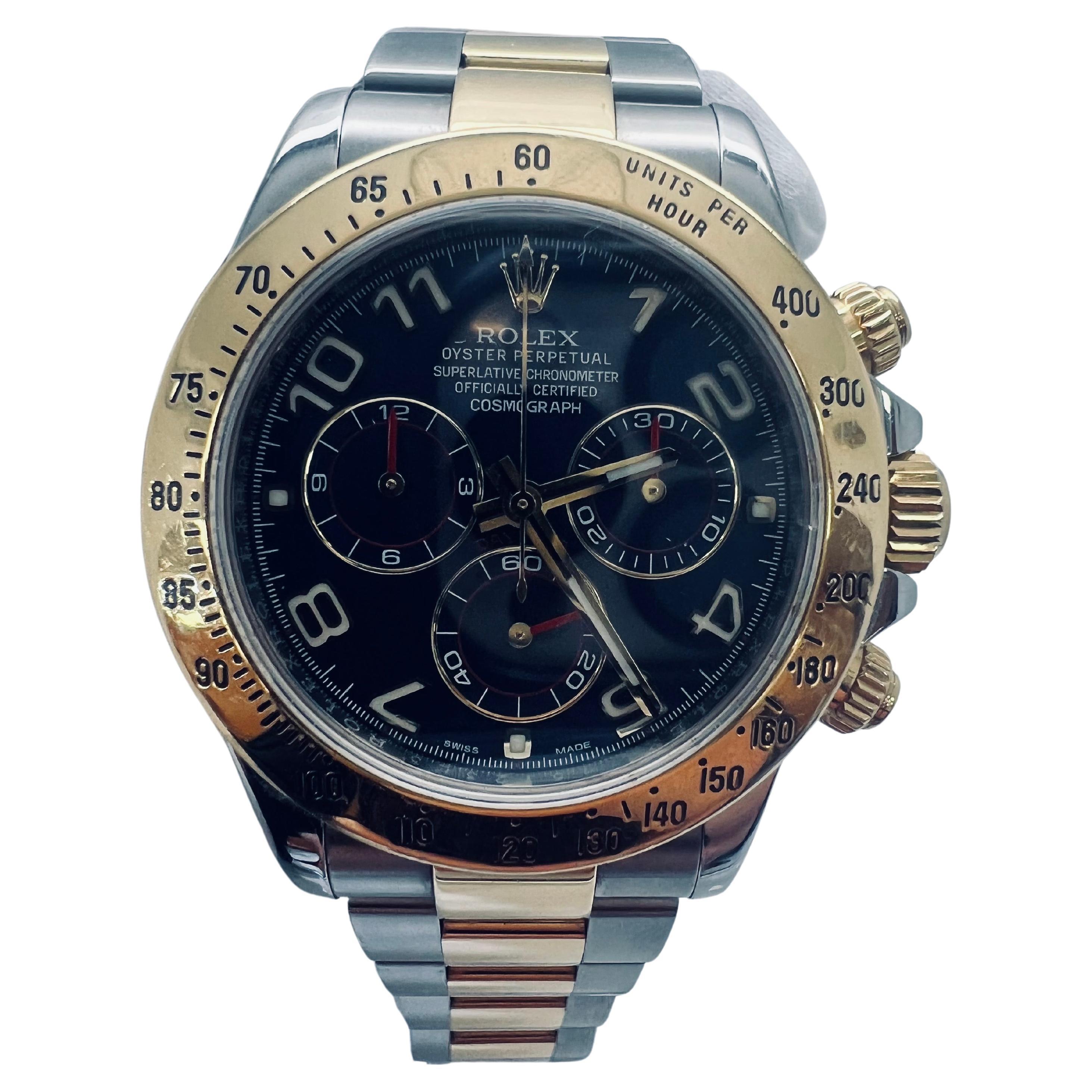 Rolex Daytona 116523 Two Tone Rare Blue Watch For Sale