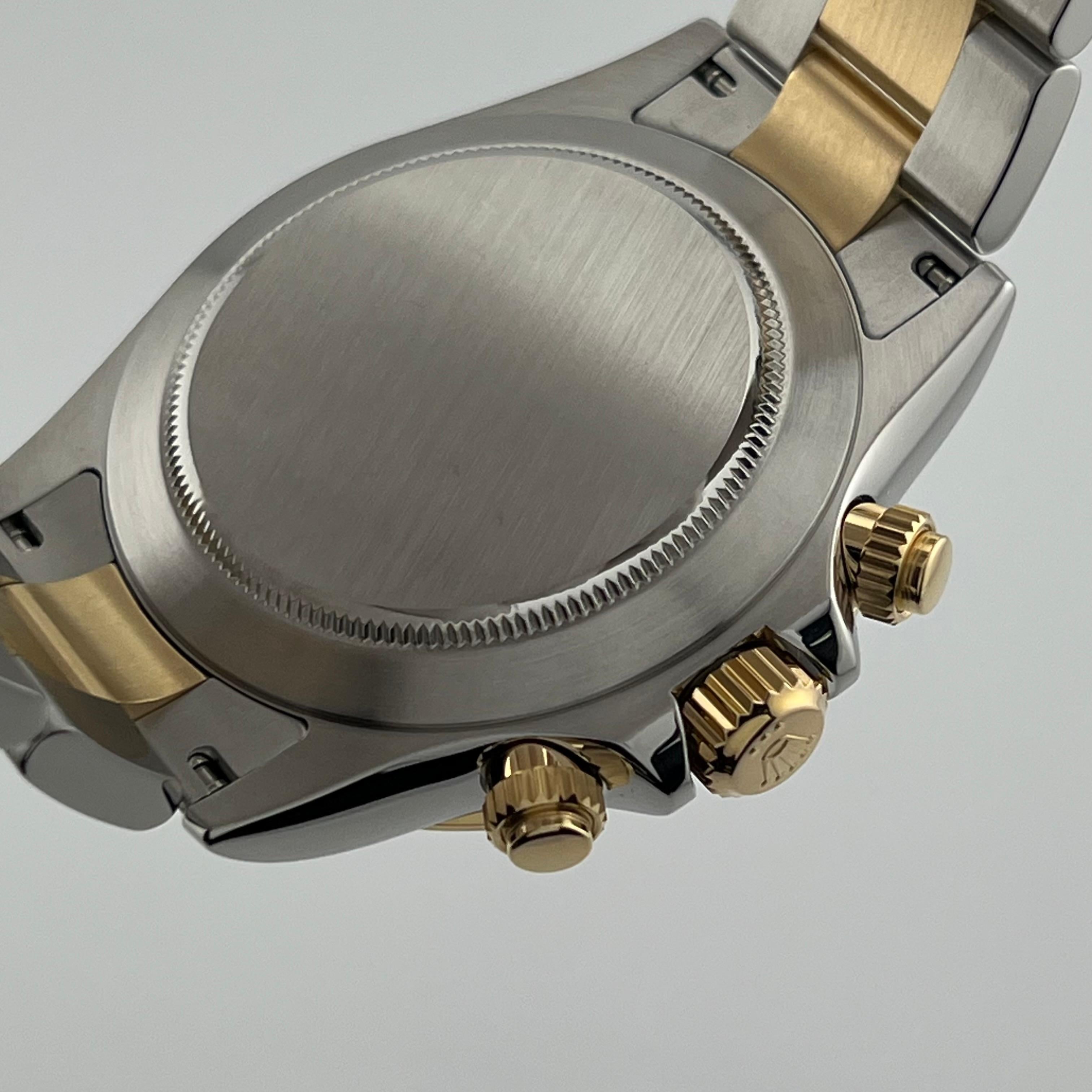 Rolex Daytona 116523 White Dial 18K Yellow Gold Stainless Steel Box Paper 40mm For Sale 7