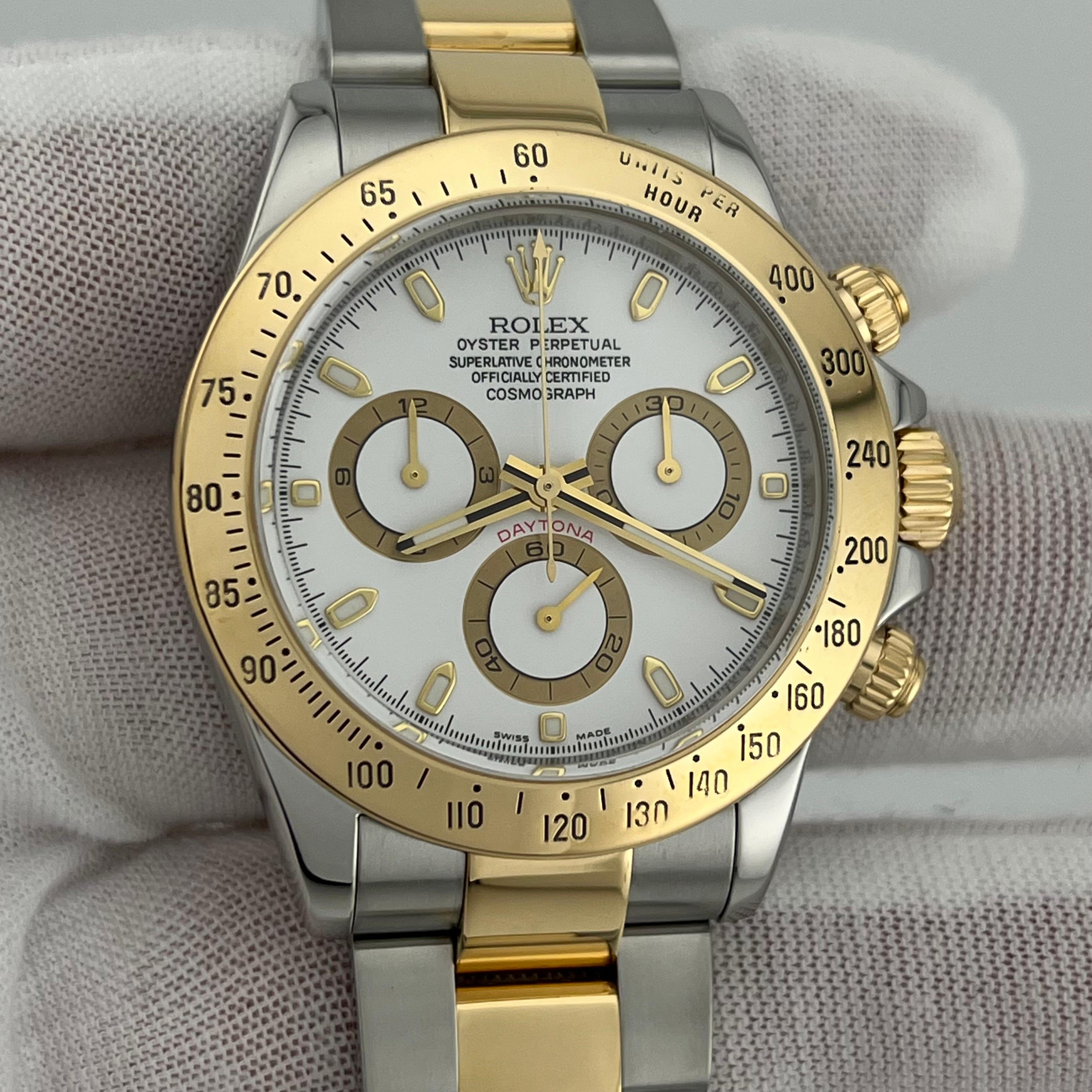 Rolex Daytona 116523 Esfera Blanca Oro Amarillo 18K Caja Acero Inoxidable Papel 5
