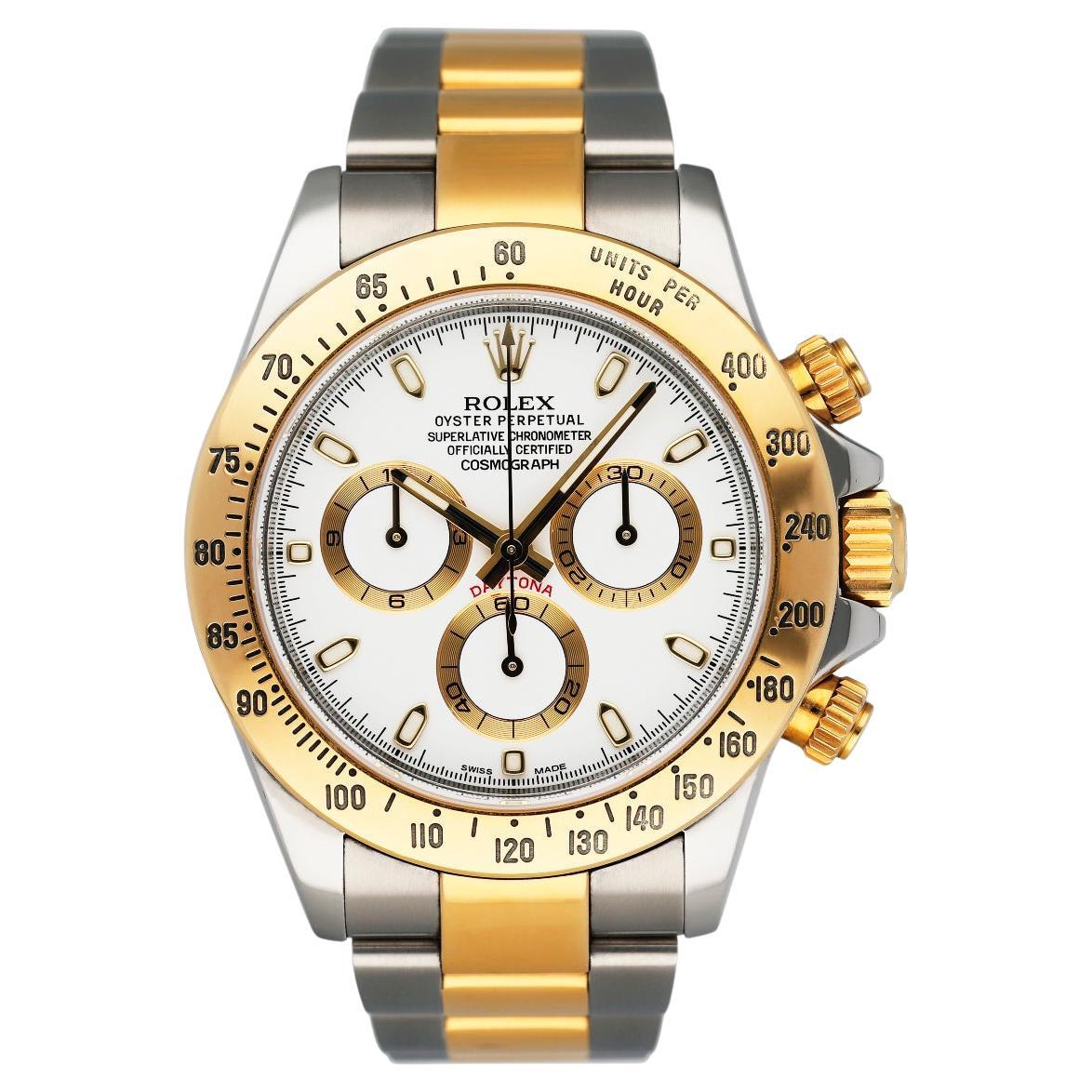 Rolex Daytona 16523 Two Tone Champagne Dial Watch at 1stDibs