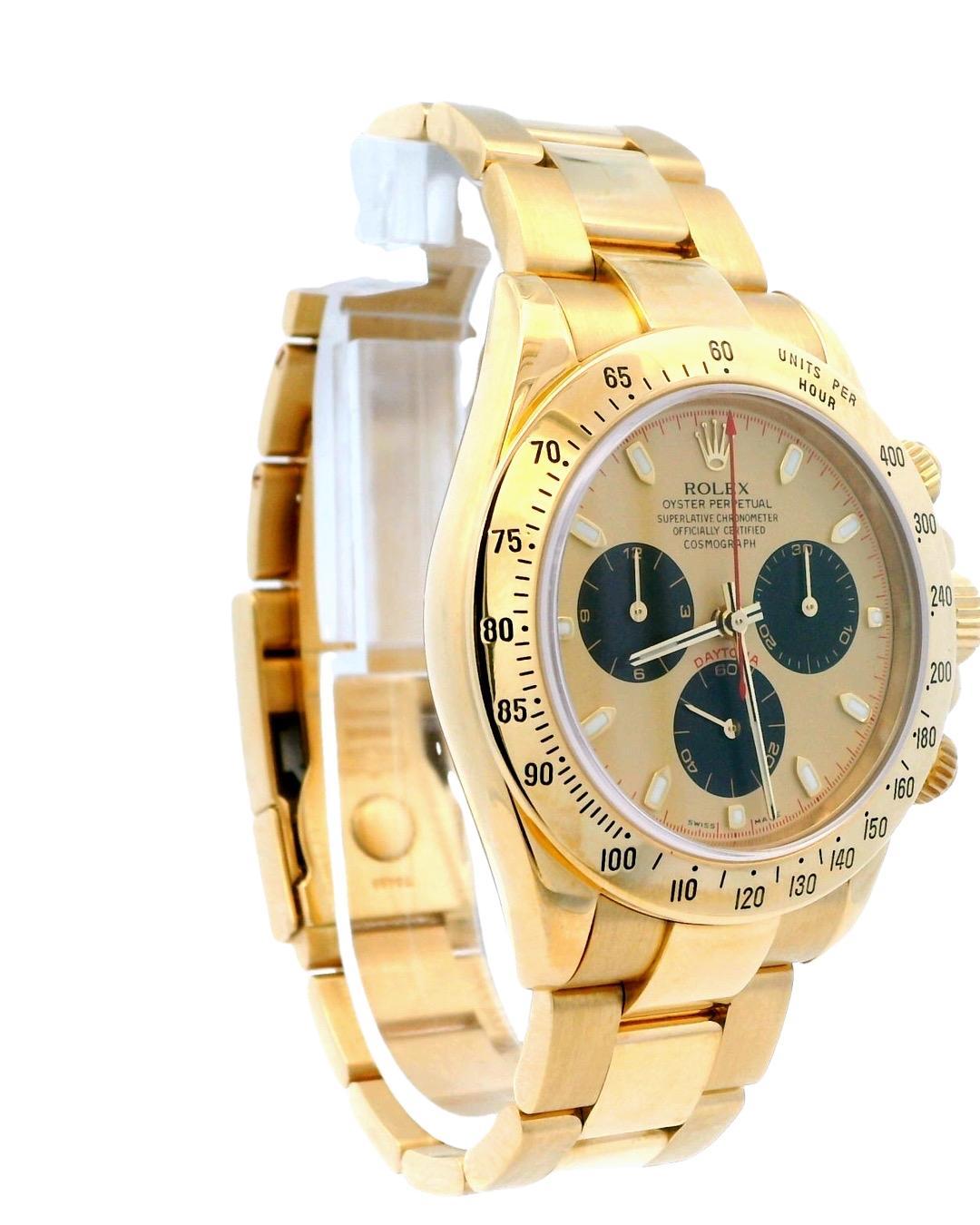 Rolex Daytona 116528 Champagne Dial 'Paul Newman' Box & Papers In Excellent Condition In Great Neck Plaza, NY