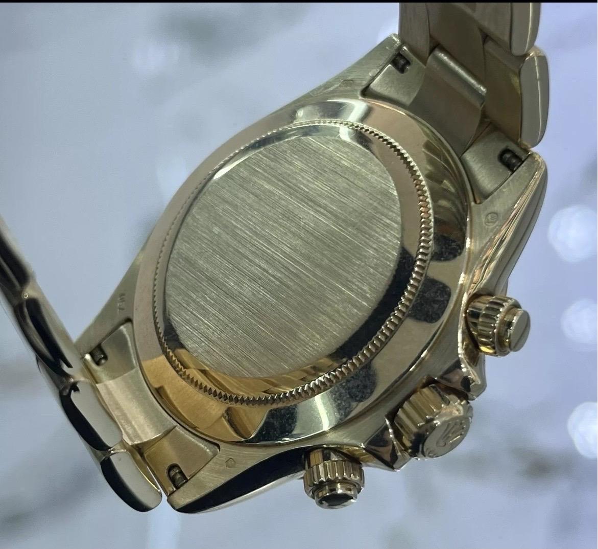 Reloj Rolex Daytona 116528 Crono Esfera Blanca Oro Amarillo 18k 40mm en venta 8
