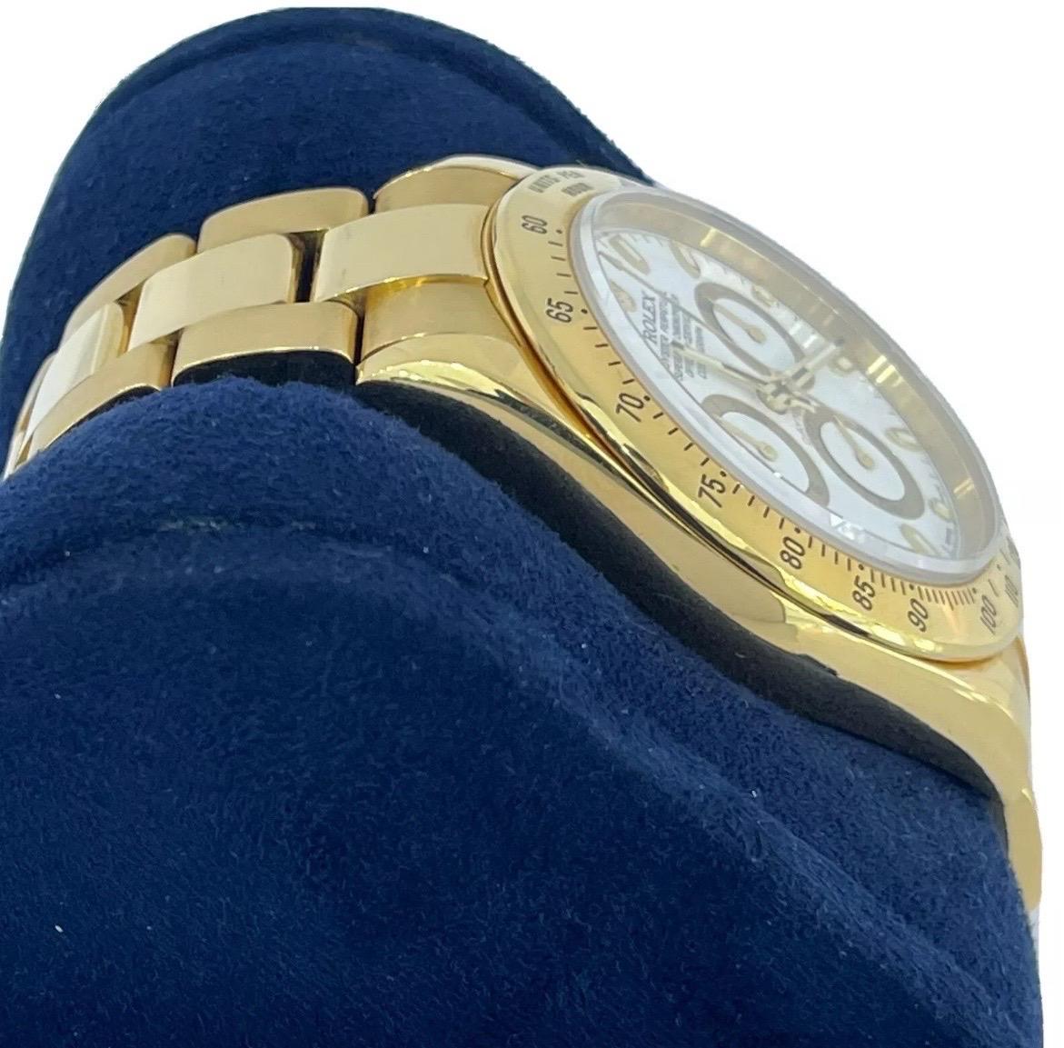 Femenino o masculino Reloj Rolex Daytona 116528 Crono Esfera Blanca Oro Amarillo 18k 40mm en venta