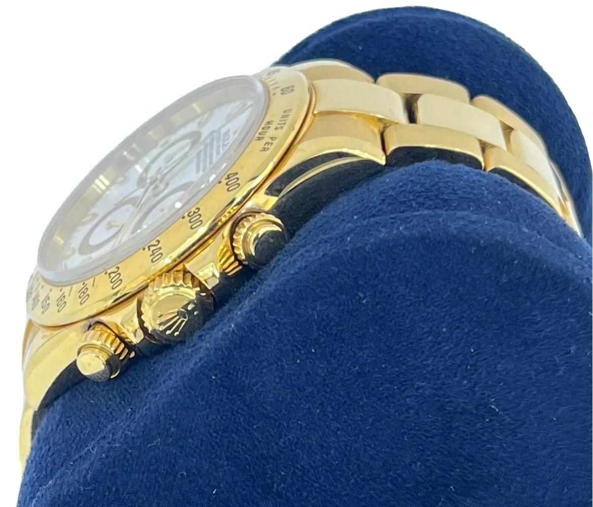 Reloj Rolex Daytona 116528 Crono Esfera Blanca Oro Amarillo 18k 40mm en venta 1