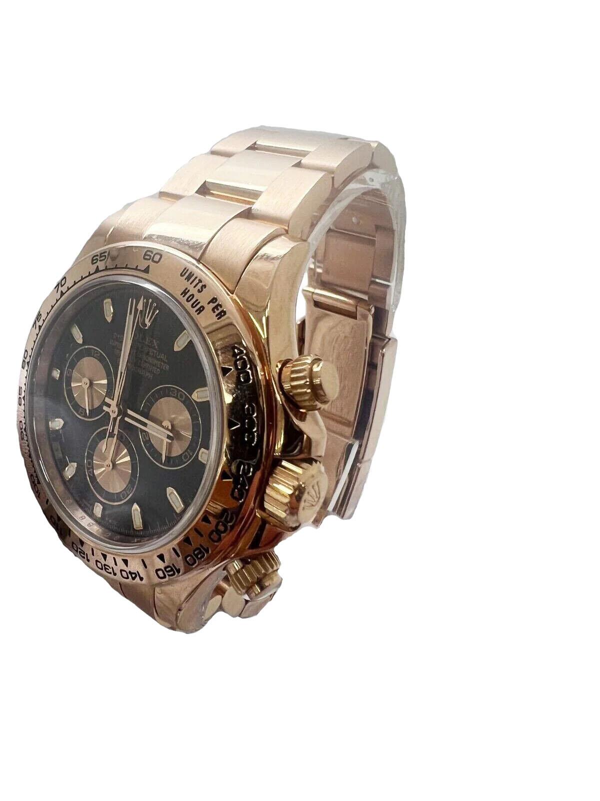 Rolex Daytona 126505 40 mm in oro Everose 18K con quadrante nero Orologio da uomo In condizioni Nuovo in vendita a New York, NY