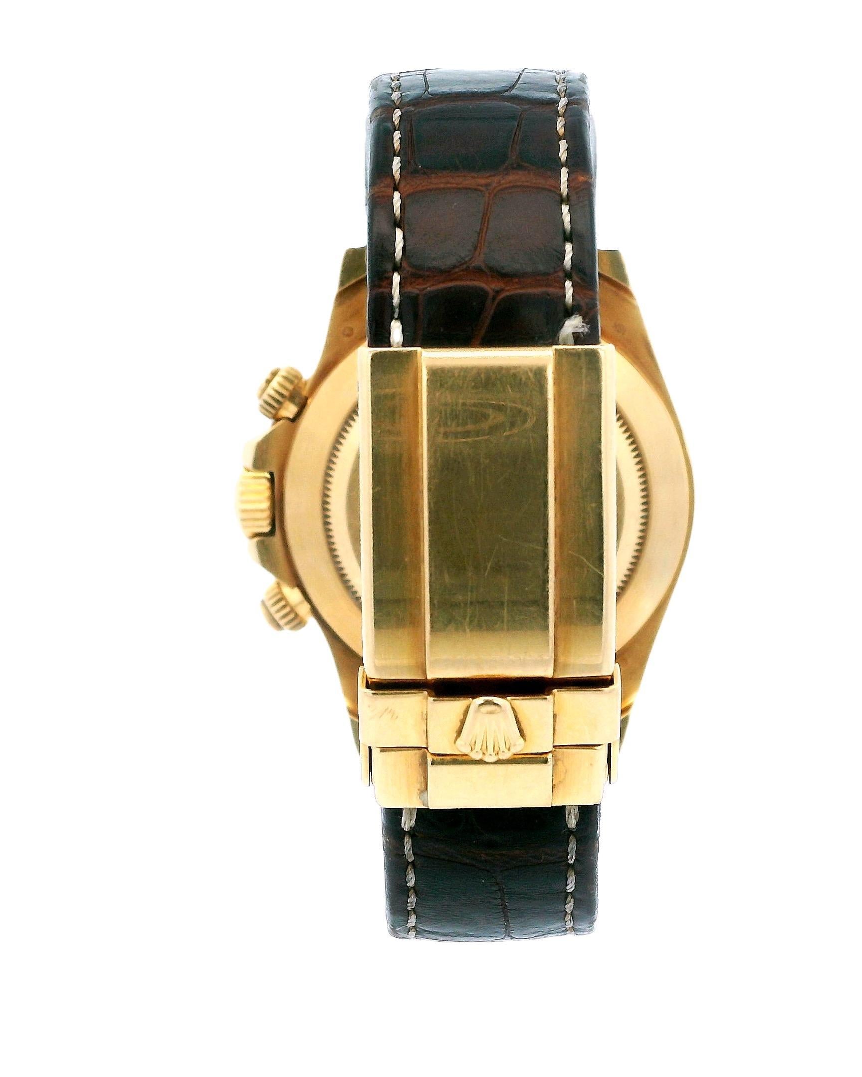 Rolex Daytona 16518 18K Yellow Gold White Dial Mens Watch For Sale 4