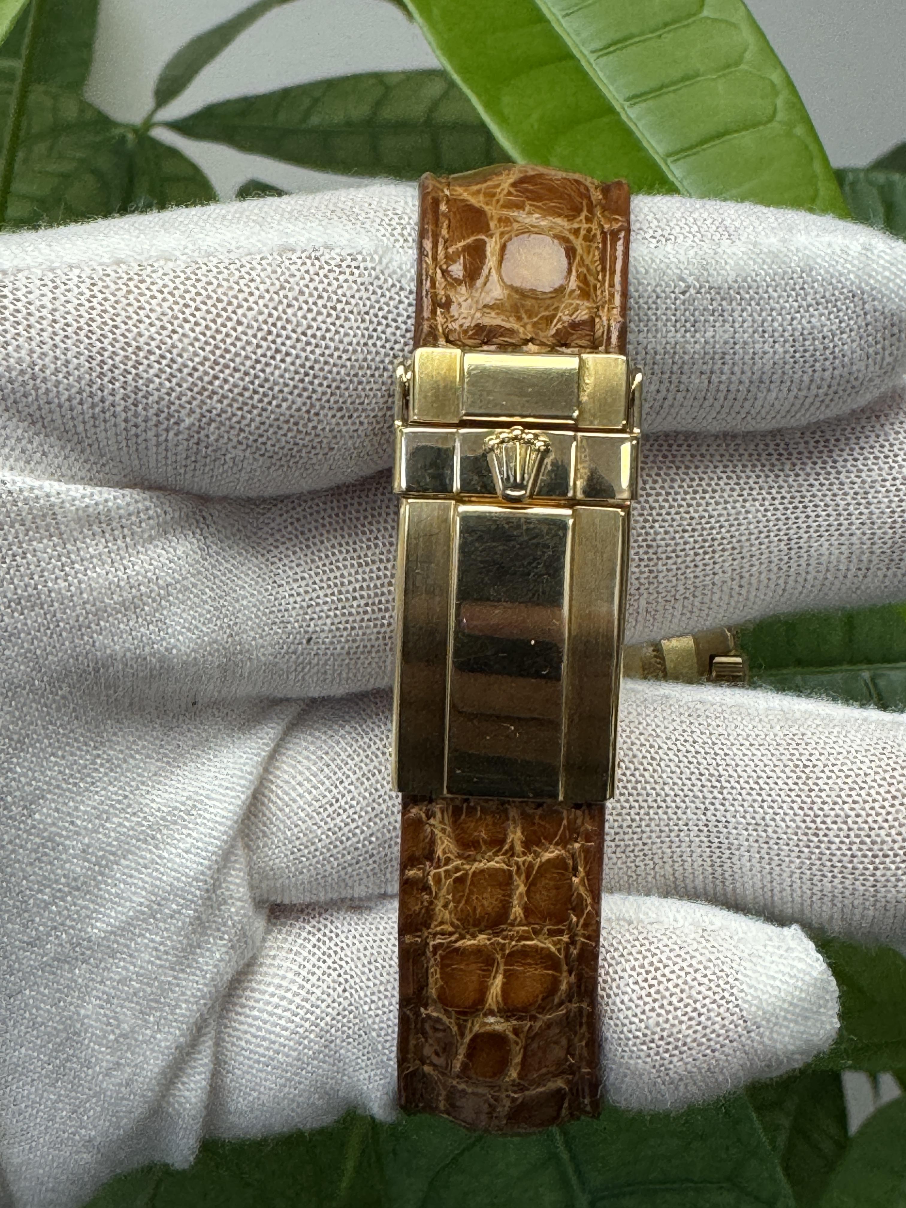 Rolex Daytona 16518 18K Yellow Gold White Dial Watch Box & Papers in vendita 2