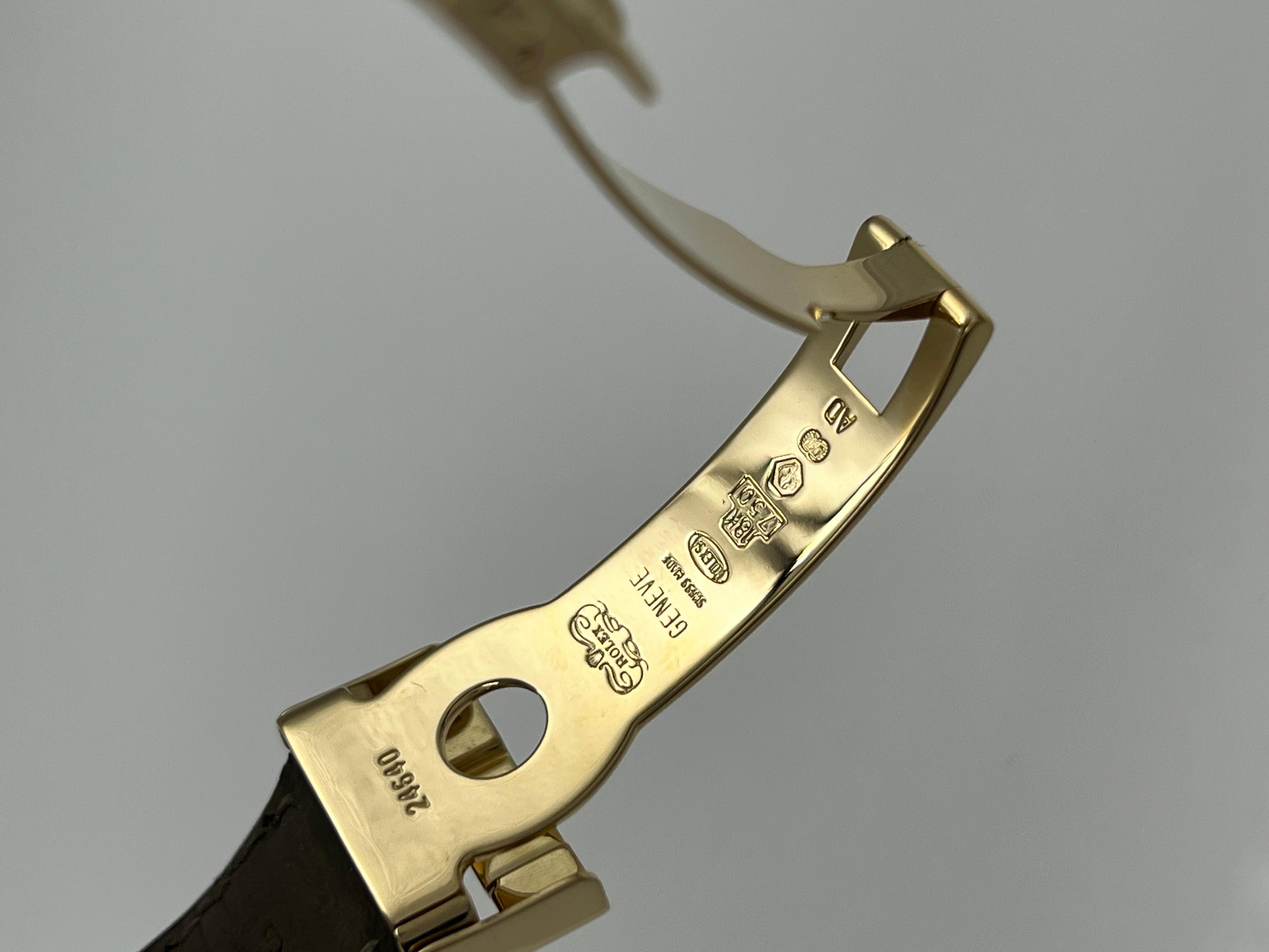 Rolex Daytona 16518 Esfera de diamantes blanca Invertida 6 Correa de piel de oro amarillo de 18 quilates en Excelente estado para la venta en San Diego, CA
