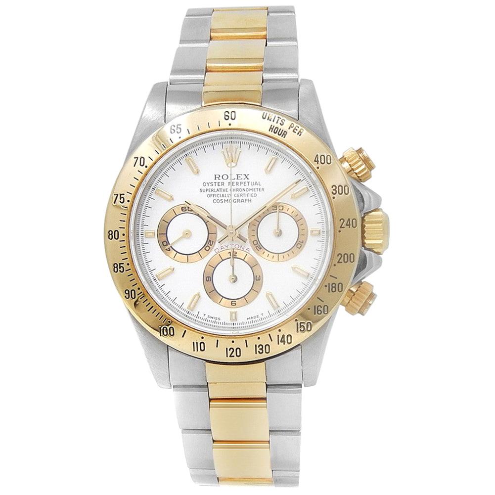 Rolex Daytona 16523, White Dial, Certified and Warranty at 1stDibs