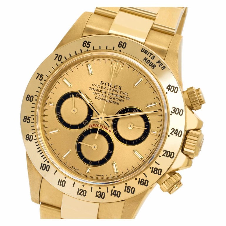 Rolex Daytona 16528, Gold Dial, Certified and Warranty at 1stDibs | rolex  16528