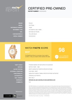 Rolex Daytona 16528:: cadran nacre:: certifié et garanti
