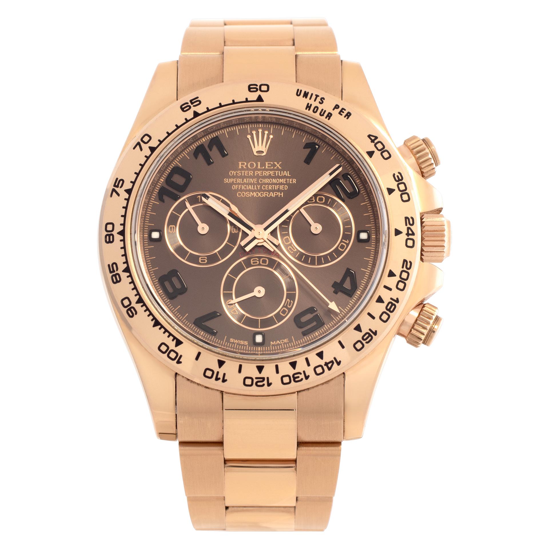Rolex Daytona 18k Everose gold Automatic wristwatch Ref 116505