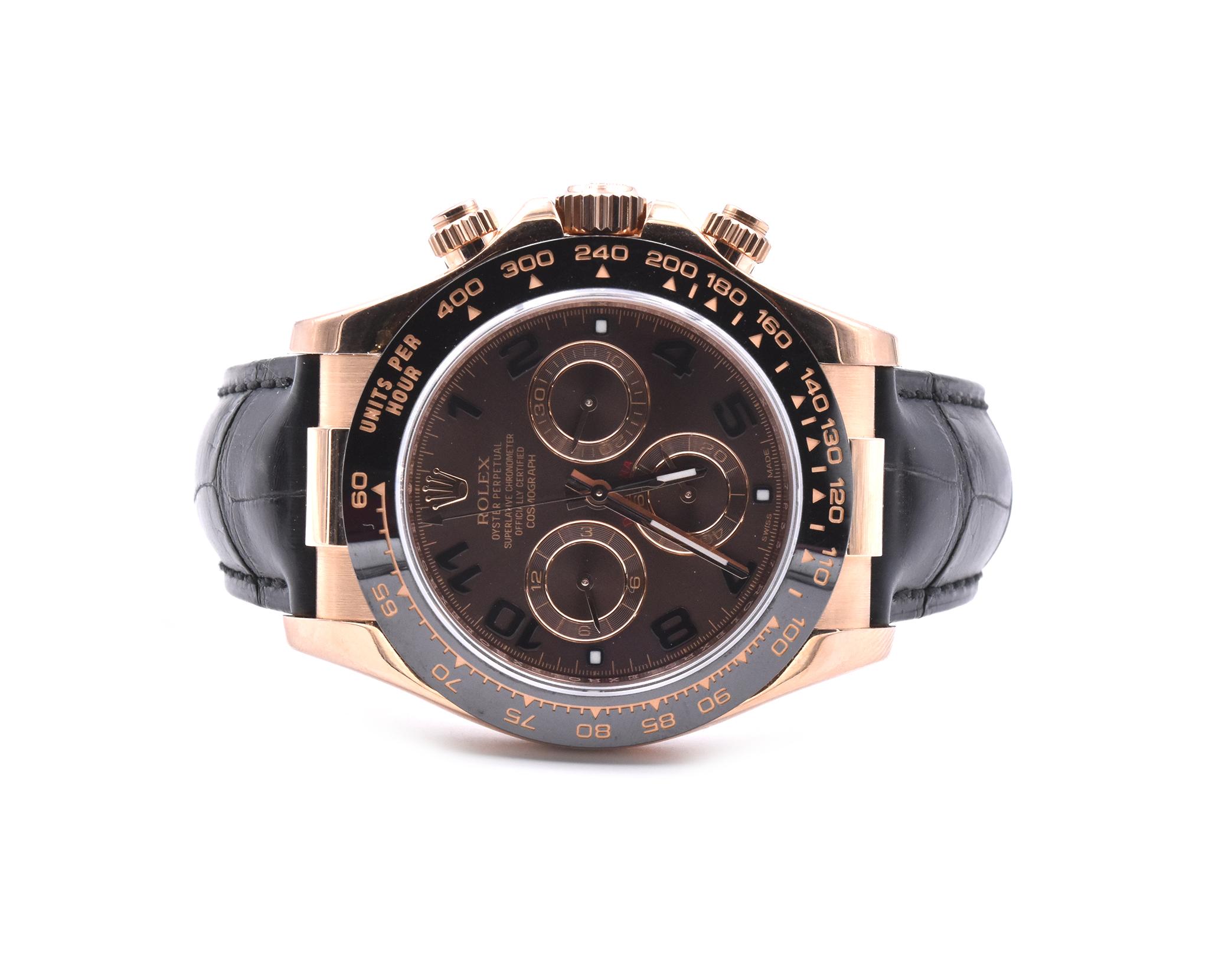 rose gold daytona leather strap