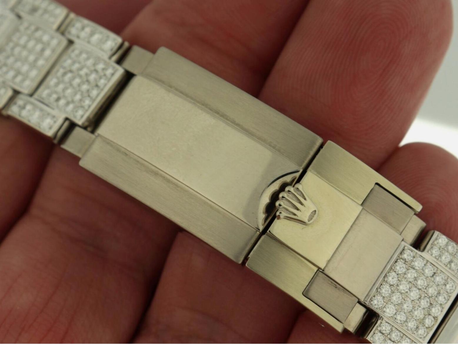 Rolex Daytona or blanc 18 carats REF 116509  Avec plus de 10 carats de diamants naturels Unisexe en vente