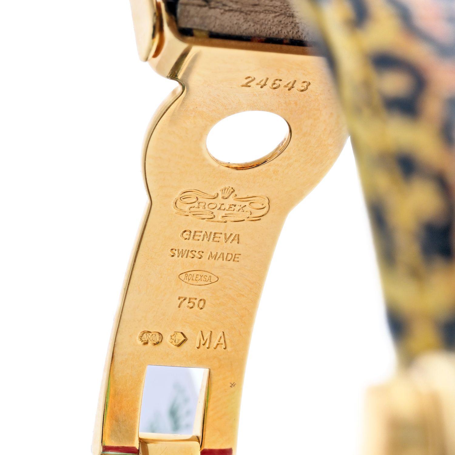 Rolex Daytona 18K Yellow Gold 116598 Cosmograph Leopard Watch 3