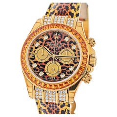 Rolex Daytona 18K Yellow Gold 116598 Cosmograph Leopard Watch