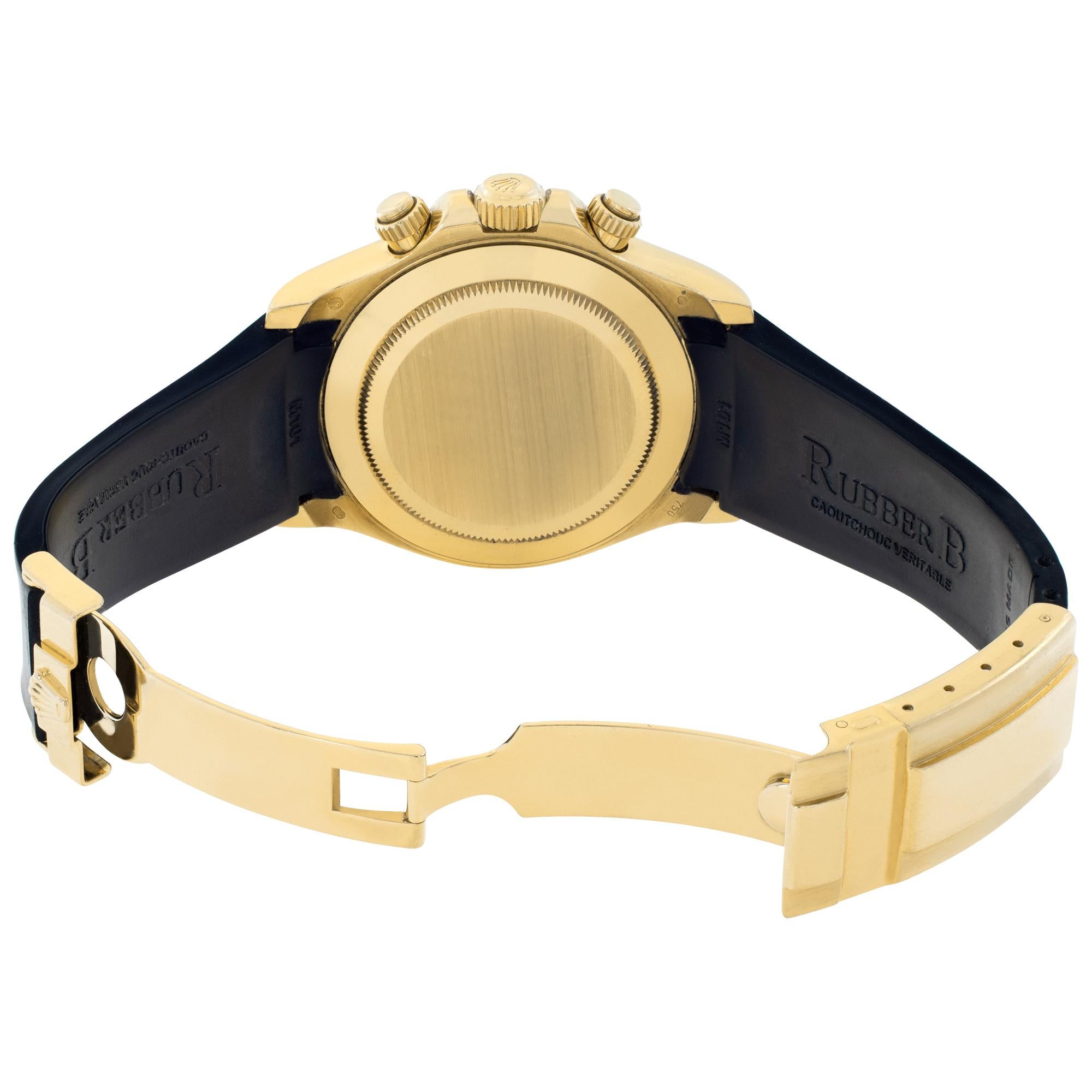 Women's or Men's Rolex Daytona 18k yellow gold Automatic Wristwatch Ref 116518 For Sale