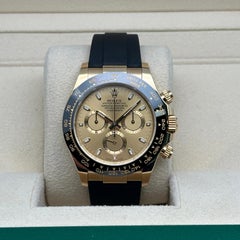 Rolex Daytona 18K Yellow Gold Champagne Sticks Dial Men Watch 116518LN