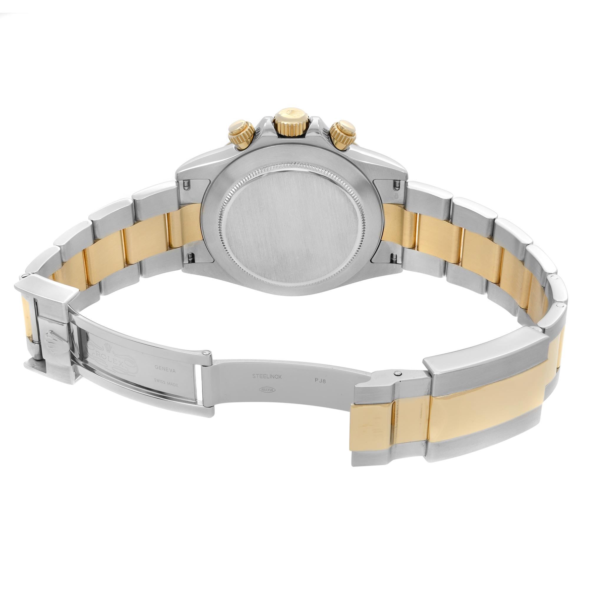 Rolex Daytona 18K Yellow Gold Steel Black Dial Automatic Men's Watch 116523 For Sale 2