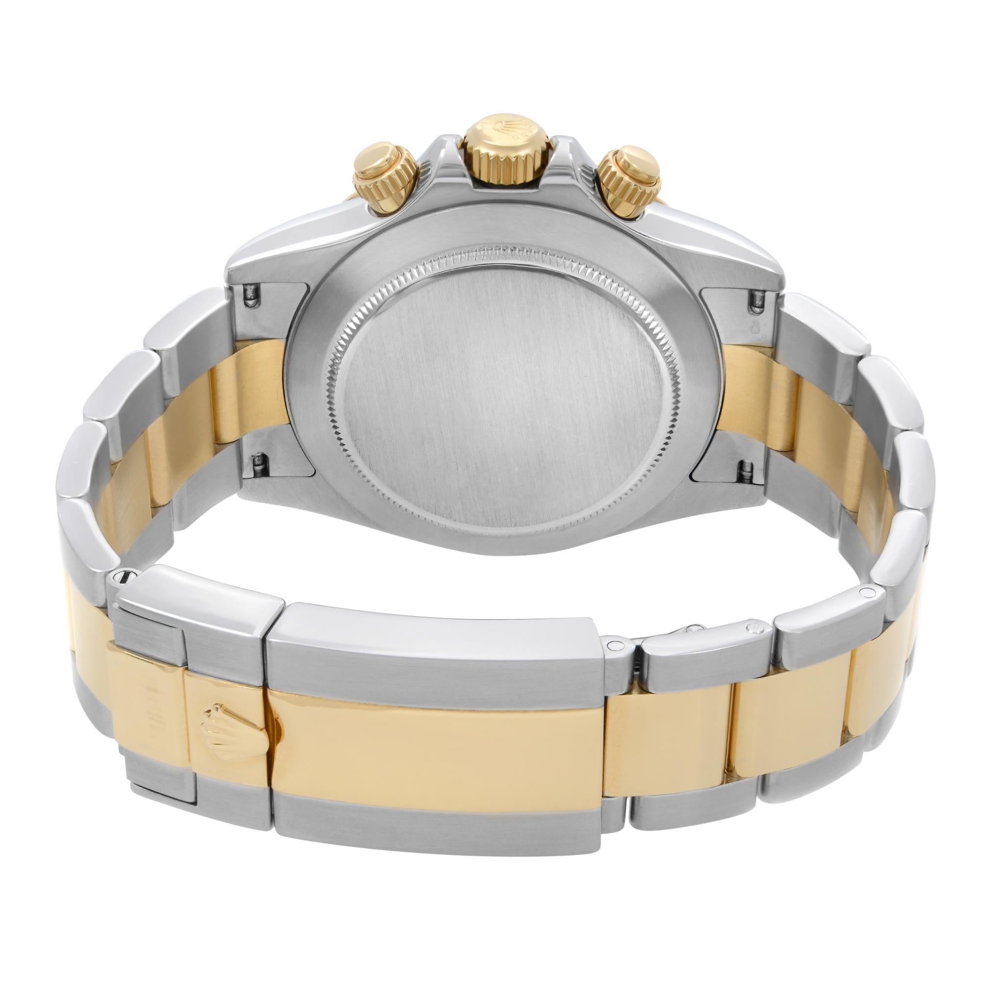 Rolex Daytona 18K Yellow Gold Steel Black Dial Automatic Men's Watch 116523 For Sale 3