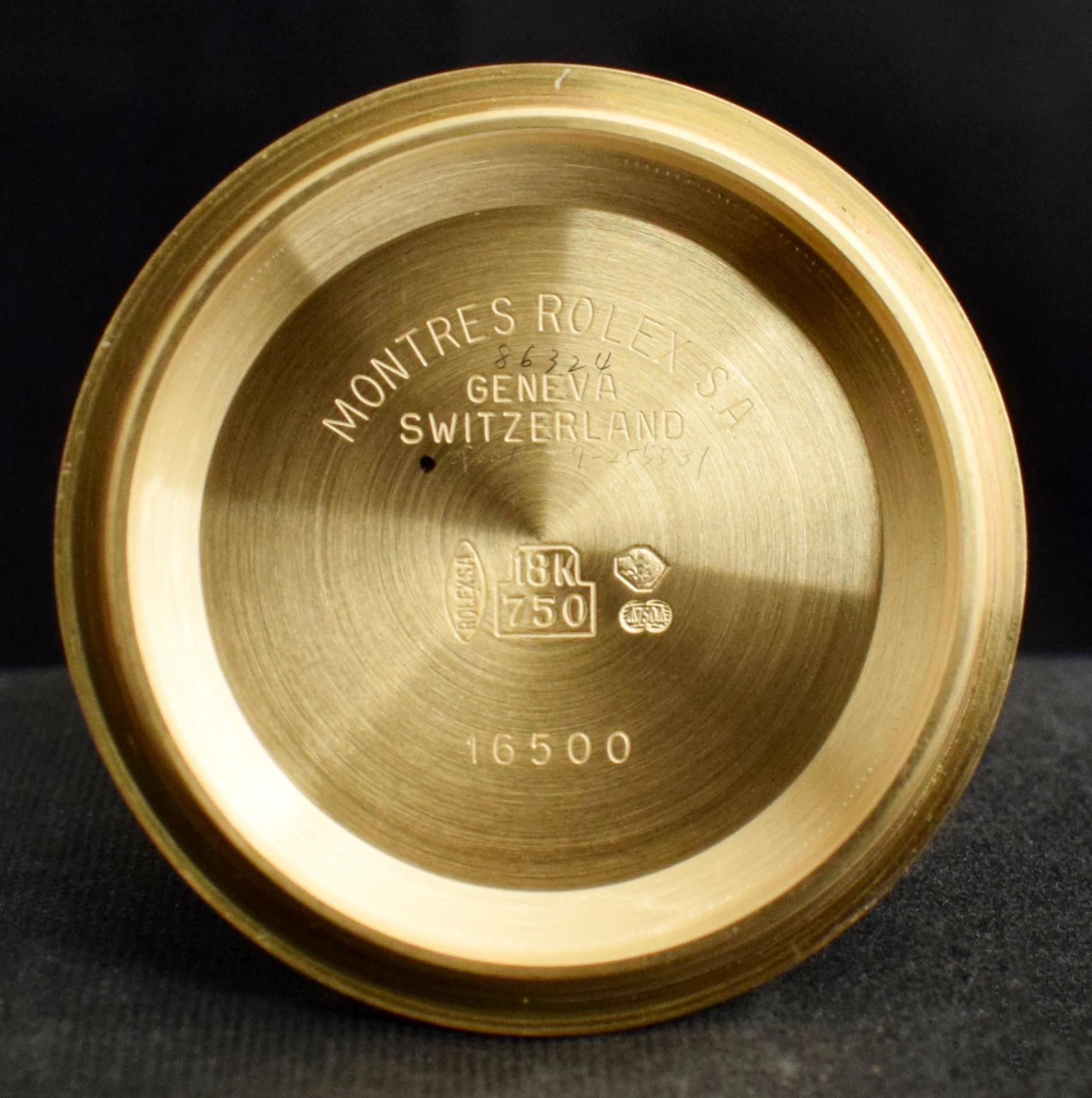Rolex Daytona 18K Gelbgold Weißes Zifferblatt 16528 Cosmograph Chronograph Uhr 1997 im Angebot 7