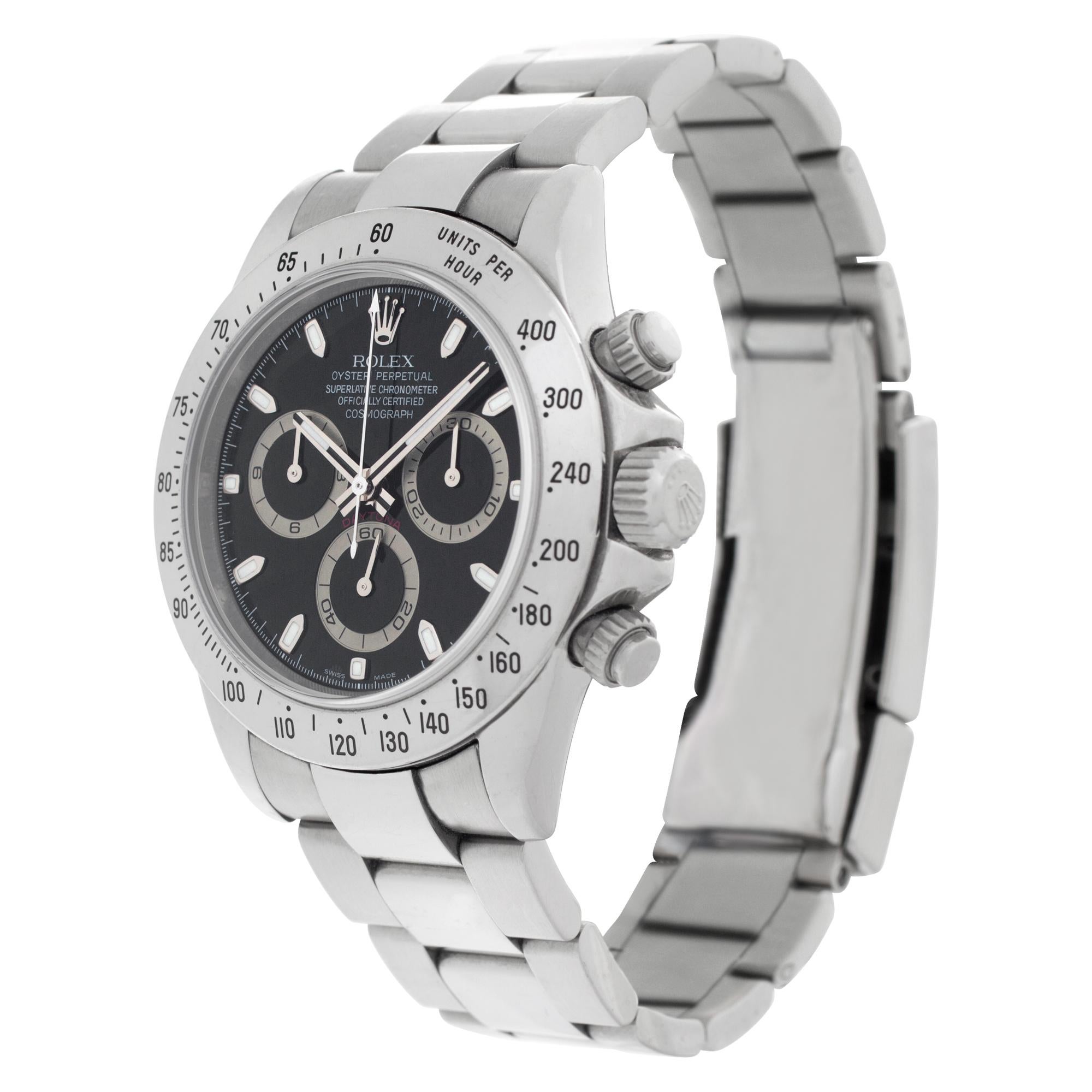 Rolex Daytona in stainless steel. Auto w/ subseconds and chronograph. 40 mm case size. With box and papers. **Bank wire only at this price** Ref 116520. Circa 2009. Fine Pre-owned Rolex Watch.

Certified preowned Sport Rolex Daytona 116520 watch is