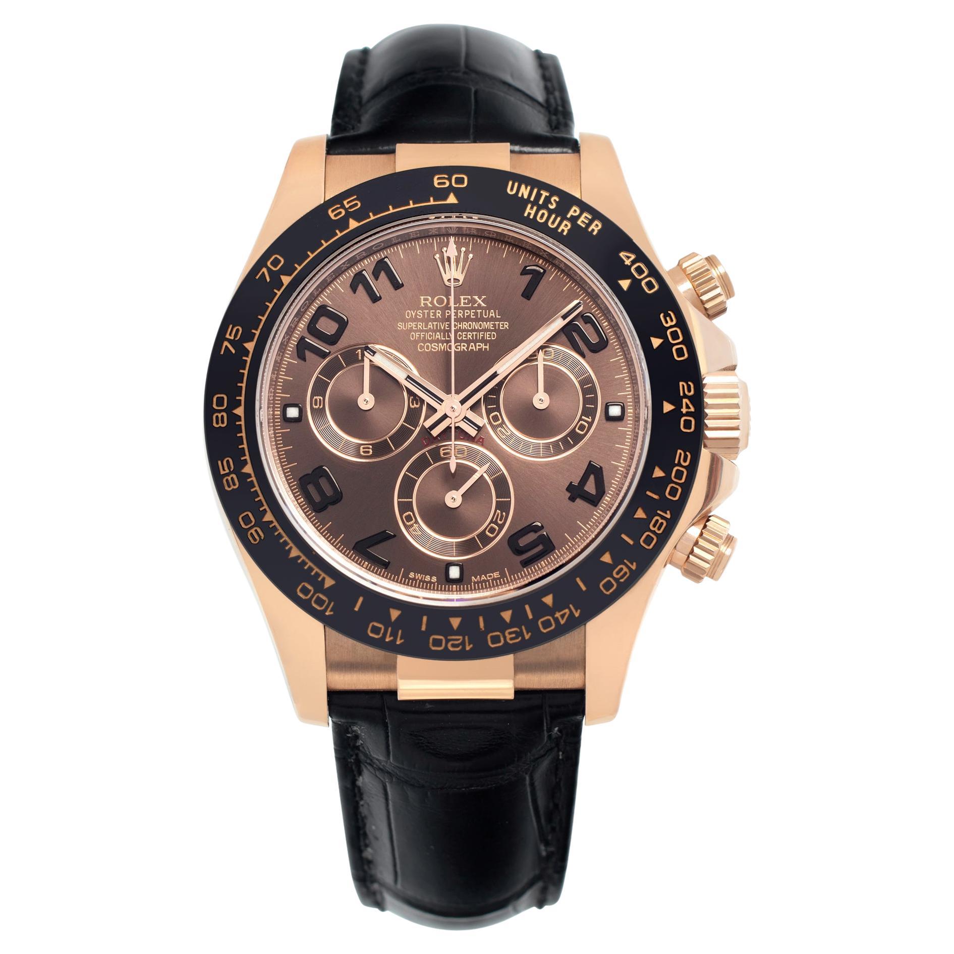 Rolex Daytona 18k Everose Gold-Armbanduhr Ref 116515 im Angebot