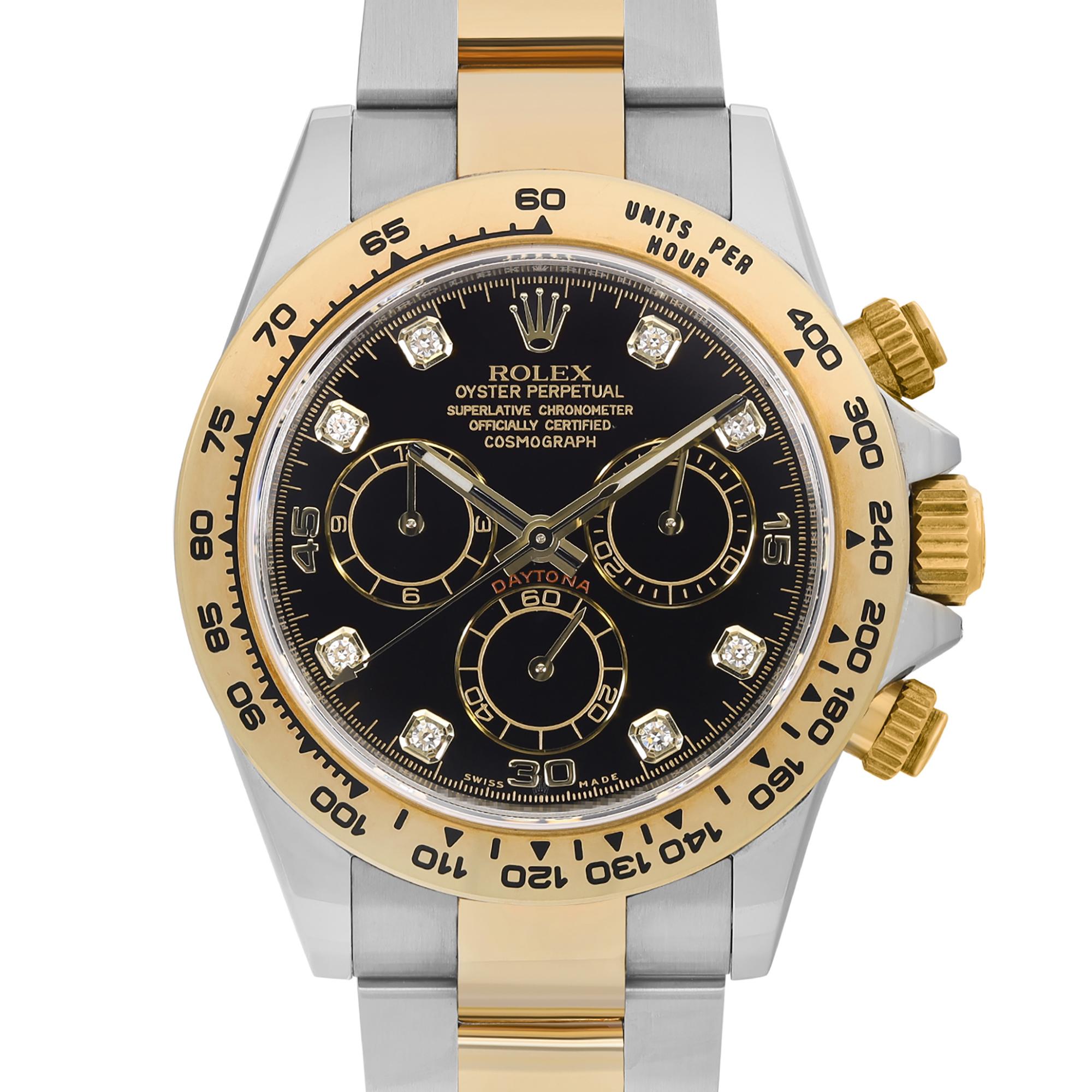 Pre-owned. Excellent condition. Card 2023. Full links. Rolex 100% original diamonds. 

General Information:
Brand: Rolex
Type: Wristwatch
Department: Men
Model Name: Rolex Daytona 116503
Model Number: 116503
Country/Region of Manufacture: