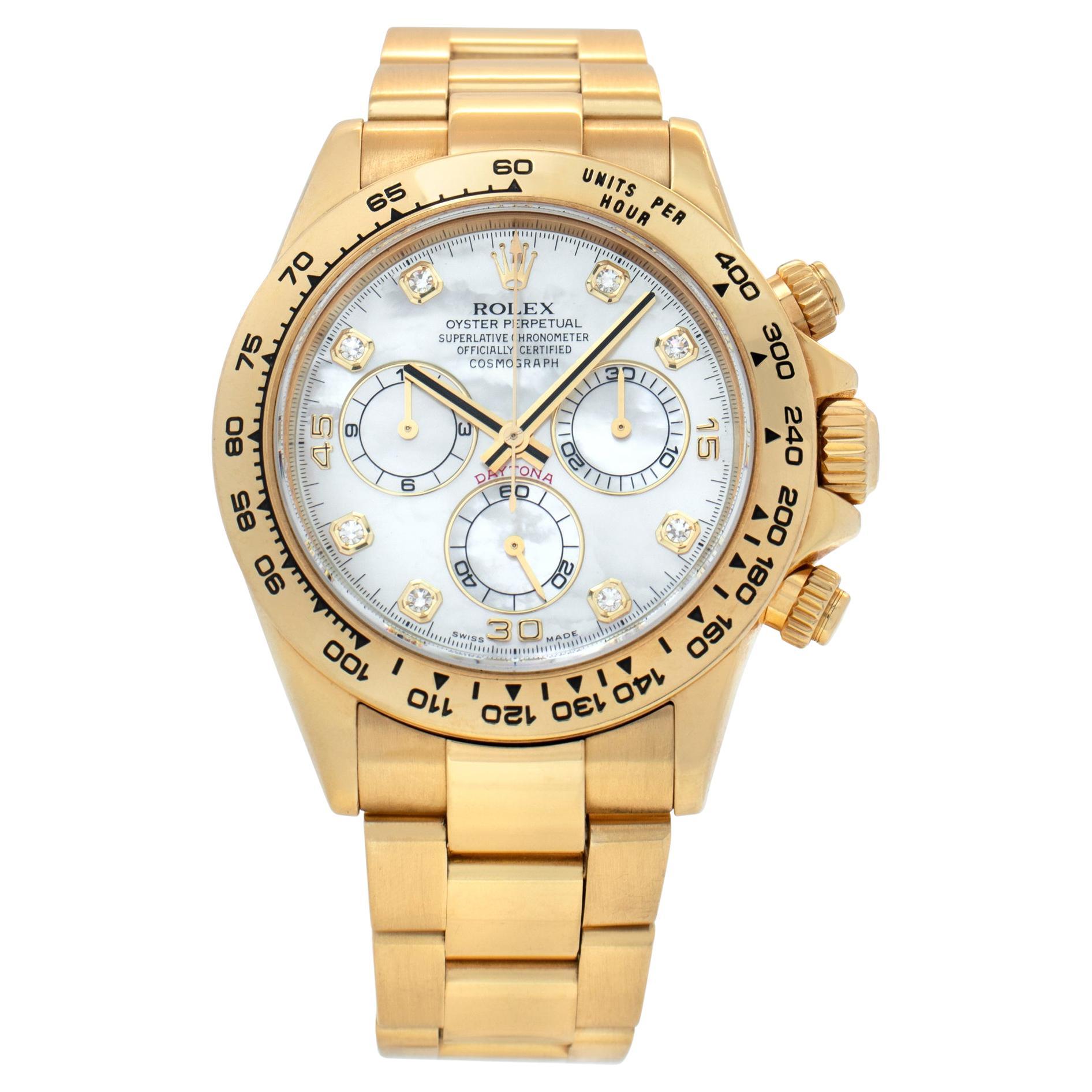 Rolex Daytona 18k Yellow Gold Wristwatch Ref 116528