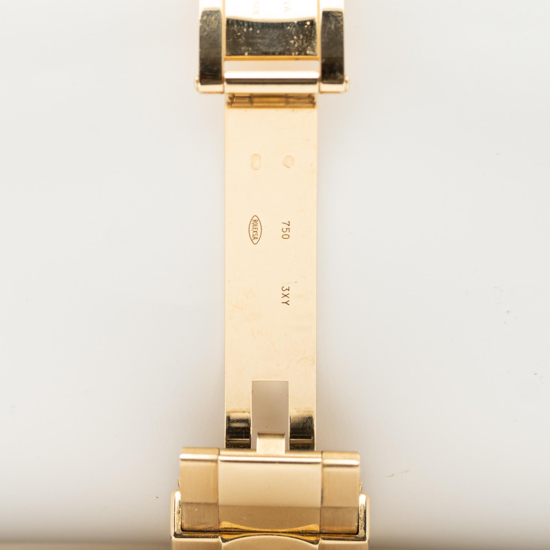 Rolex Daytona 40mm 18kt Gelbgold Grünes Zifferblatt 116508 im Angebot 3