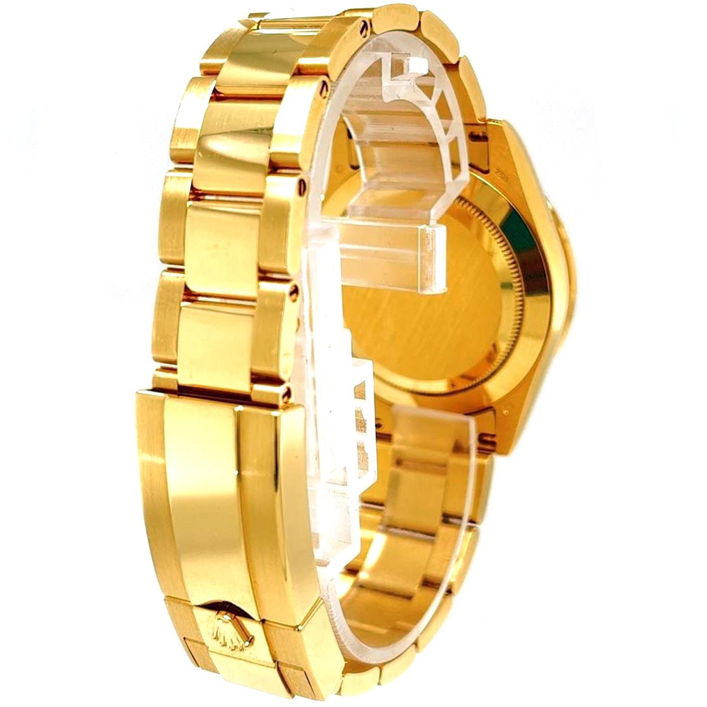 Men's Rolex Daytona Chronograph 18k Yellow Gold Diamond Black Dial Watch 116528 For Sale