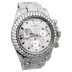 Rolex Daytona Custom Mother of Pearl Diamond Pave Dial Steel Watch 116520