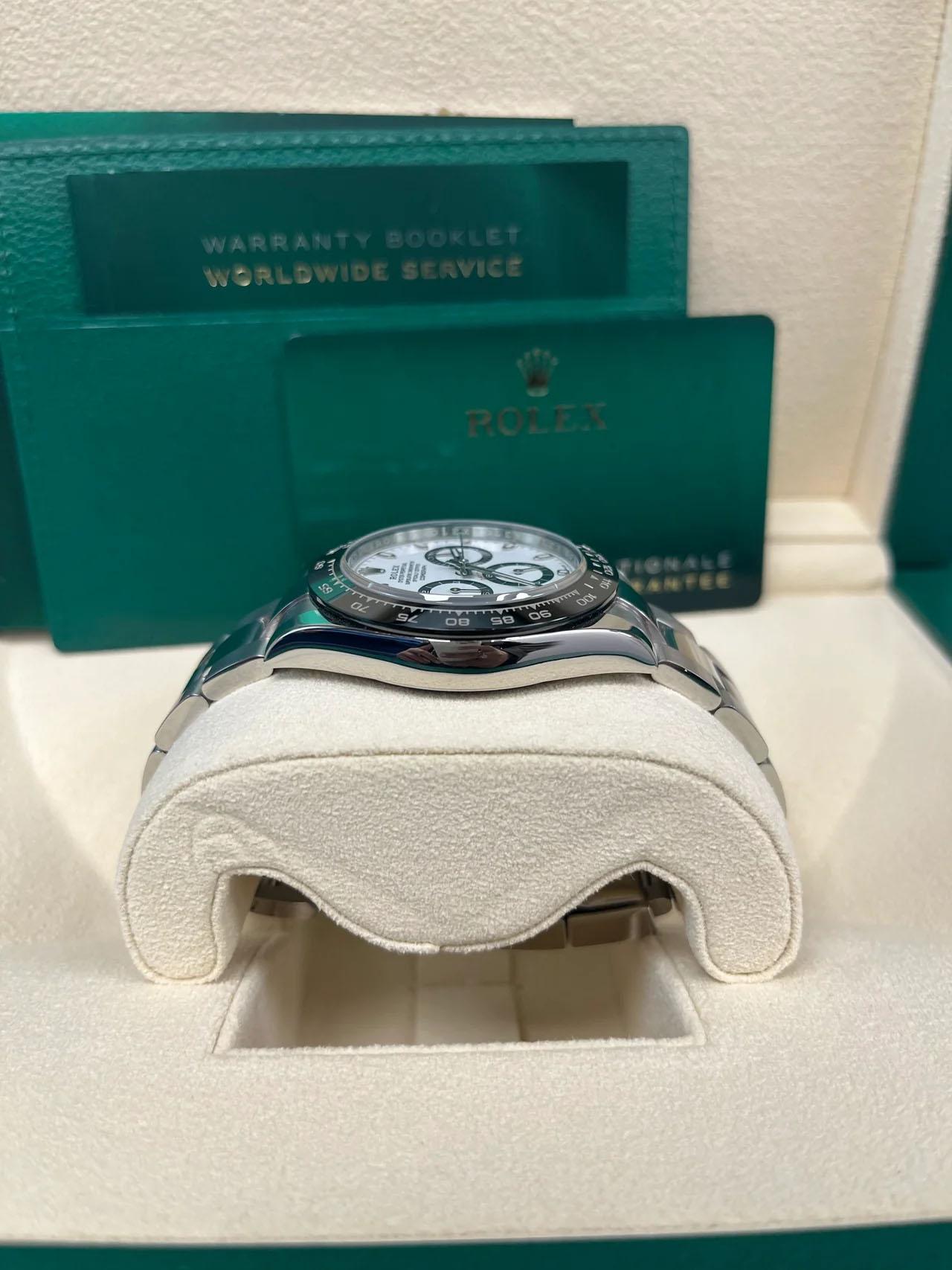 Rolex Daytona 40mm - Weiß Panda Index Zifferblatt - Keramik Lünette (Ref # 116500LN) im Angebot 2