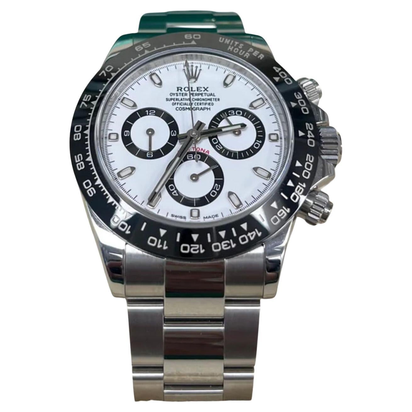 Rolex Daytona 40mm - Weiß Panda Index Zifferblatt - Keramik Lünette (Ref # 116500LN)