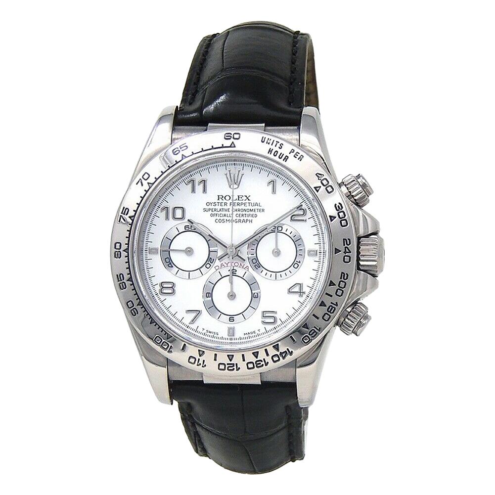 Rolex Daytona 'A Serial' 18 Karat White Gold Automatic Men's Watch 16519 For Sale