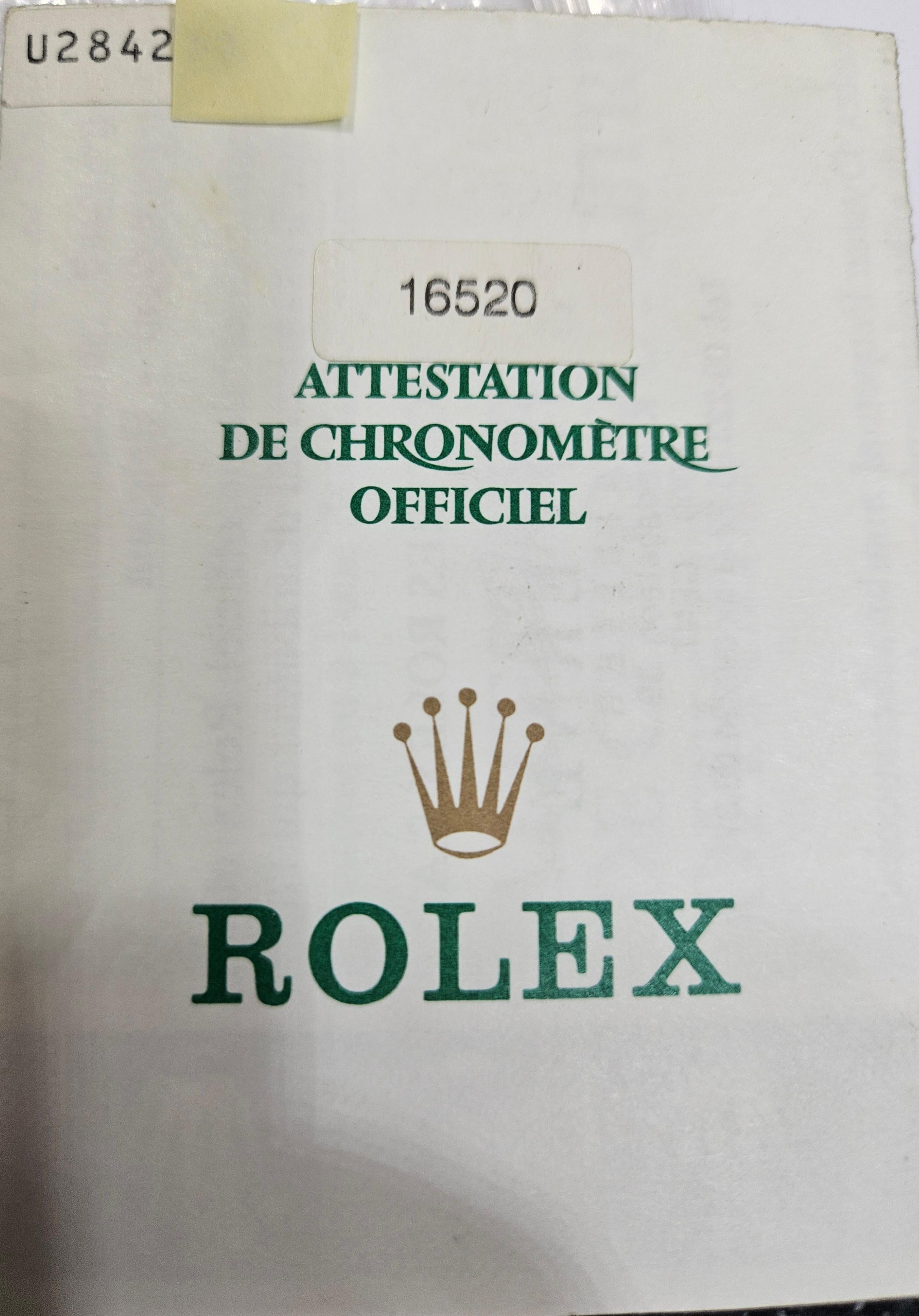 Rolex Daytona Automatic Chronograph, Ref. 16520, Full Set, 1988 For Sale 14