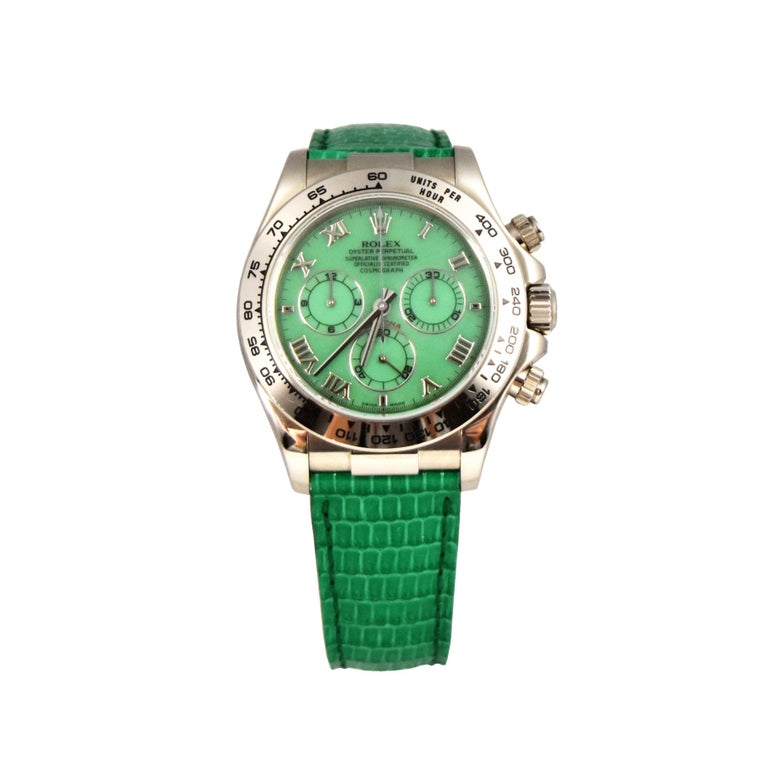 Rolex Daytona Beach Ref. 116519 in 18k White Gold Box and Papers For Sale  at 1stDibs | daytona beach rolex, rolex beach daytona, green face daytona