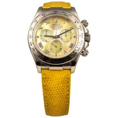 Rolex Daytona Beach Ref. 116519 Yellow Mother of Pearl 18k White Gold Watch