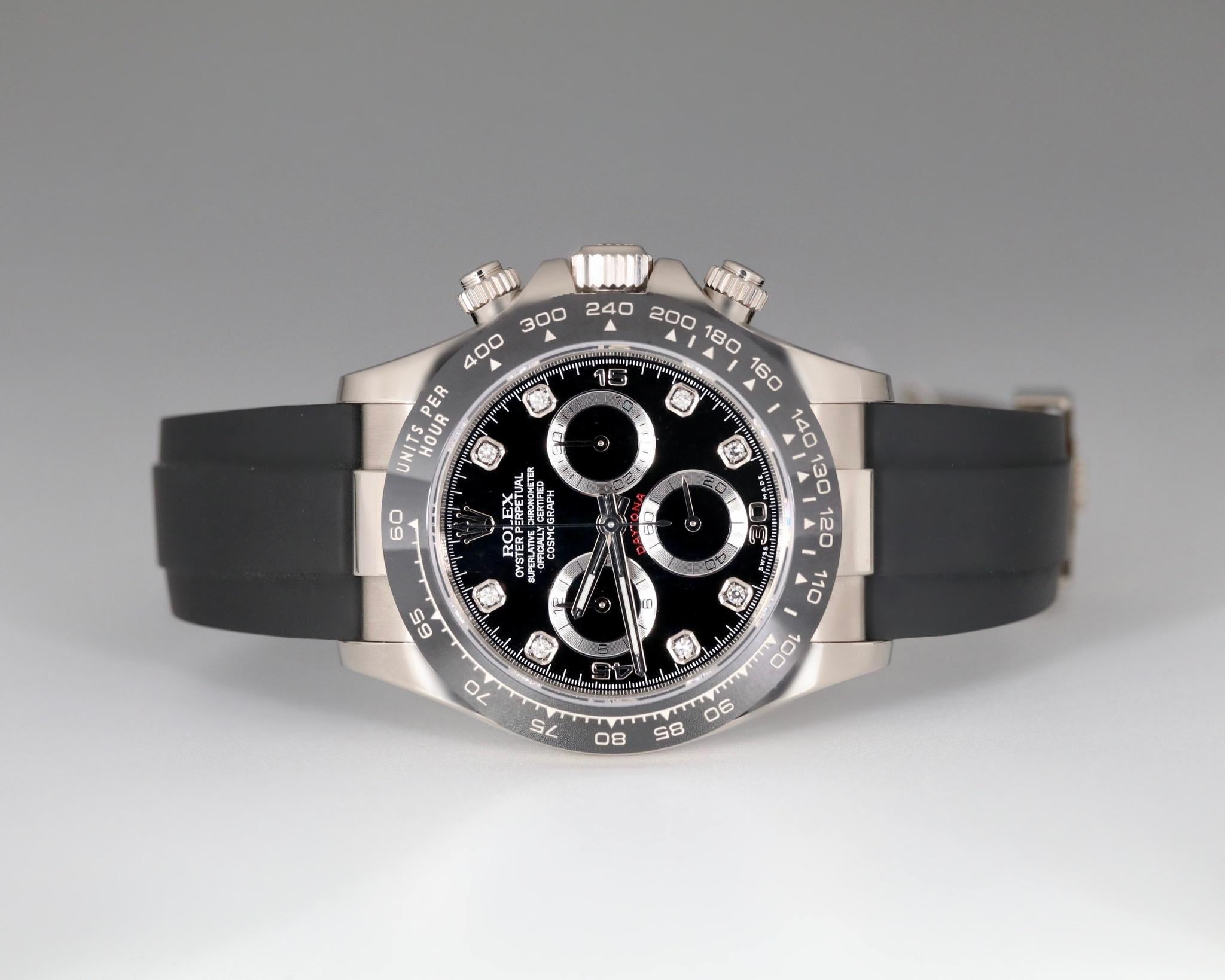 UnwornWatches proudly presents Rolex Daytona 116509 with a captivating blue dial housed in luxurious 18k white gold. This iconic Rolex chronograph, released on September 21, 2021, is celebrated for its bold design, precision, and enduring appeal