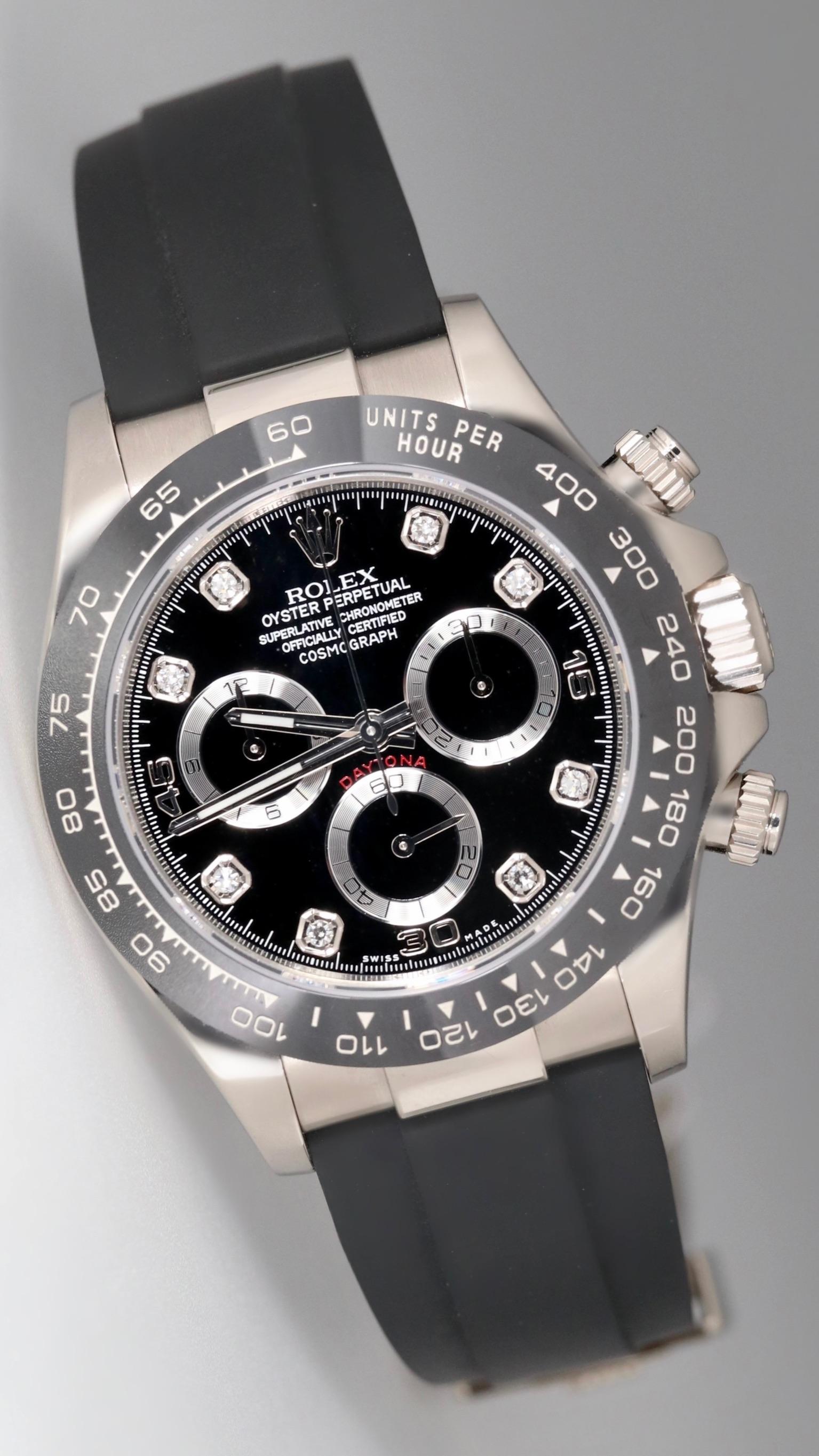 Contemporary Rolex Daytona Black DIA Dial Oysterflex Date: 2023 Style: 116519LN