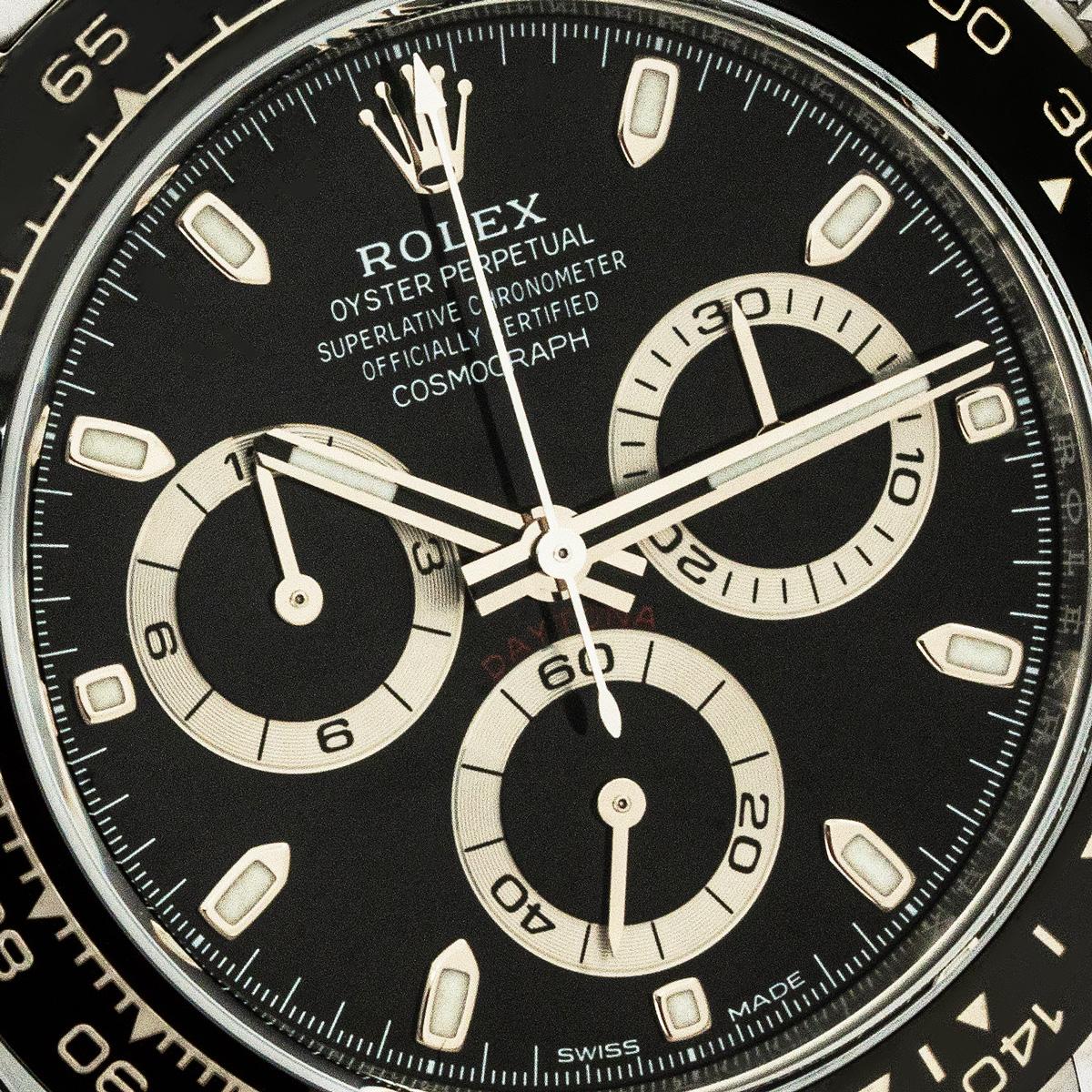 Rolex Daytona Black Dial 116500LN In Excellent Condition For Sale In London, GB