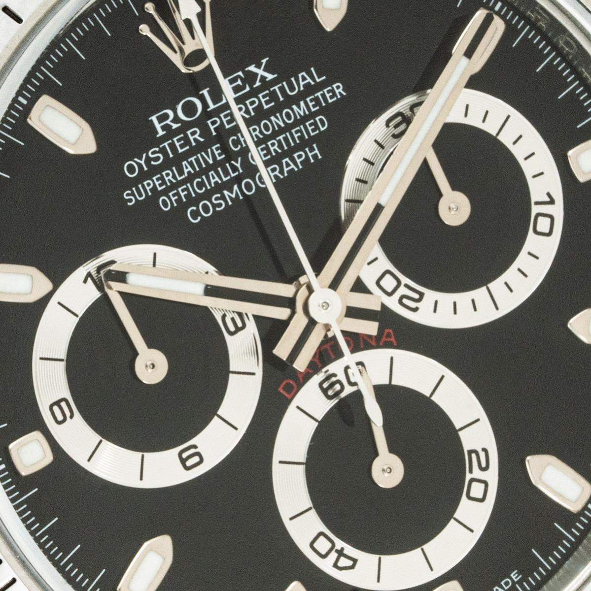 Rolex Daytona Black Dial 116520 In Excellent Condition For Sale In London, GB