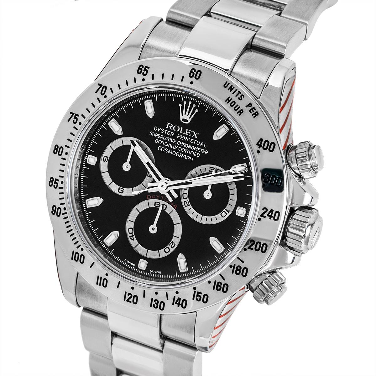 Rolex Daytona Black Dial 116520 In Excellent Condition For Sale In London, GB