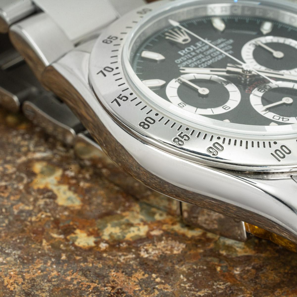 De los hombres Rolex Daytona Black Dial 116520 en venta