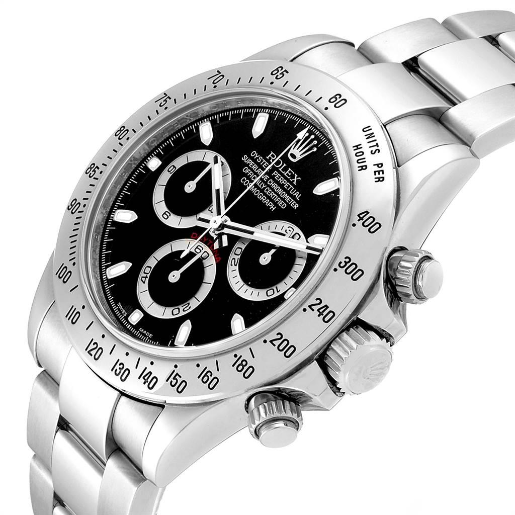 Rolex Daytona Black Dial Chronograph Stainless Steel Men’s Watch 116520 For Sale 1