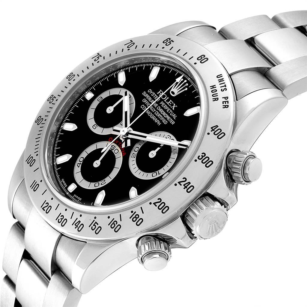 Rolex Daytona Black Dial Chronograph Stainless Steel Men's Watch 116520 For Sale 2