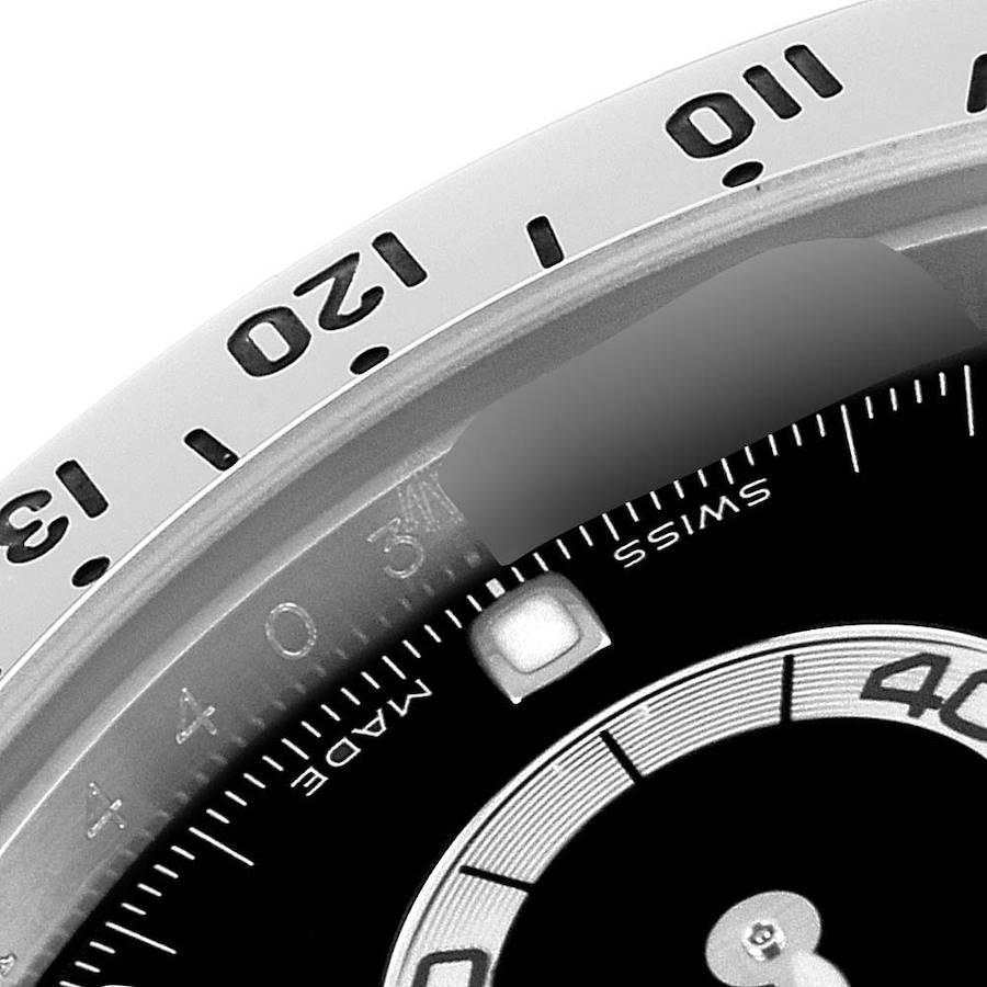 Rolex Daytona Black Dial Chronograph Steel Mens Watch 116520 Box Card For Sale 2