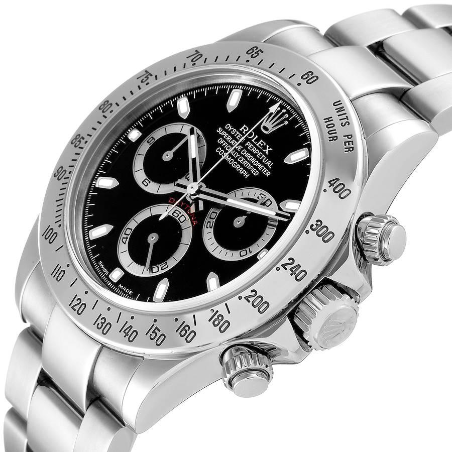 Rolex Daytona Black Dial Chronograph Steel Mens Watch 116520 For Sale 1